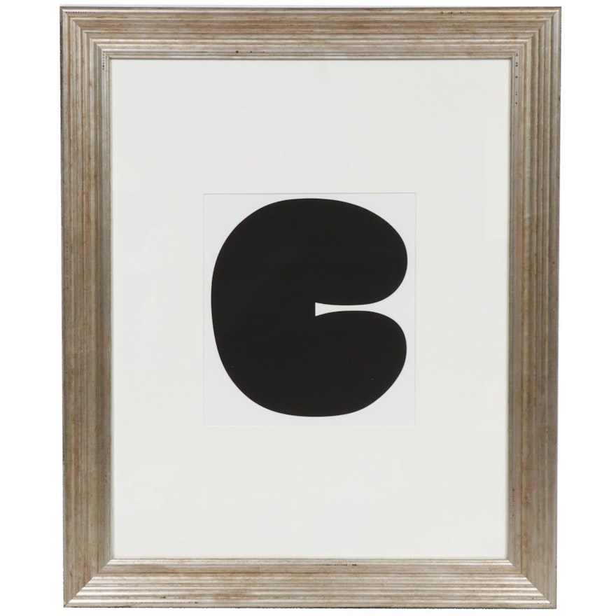 Ellsworth Kelly Lithograph "Black Form 1" for "Cahiers d'Art," 2012