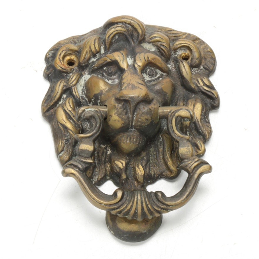 Lion's Head Brass Door Knocker