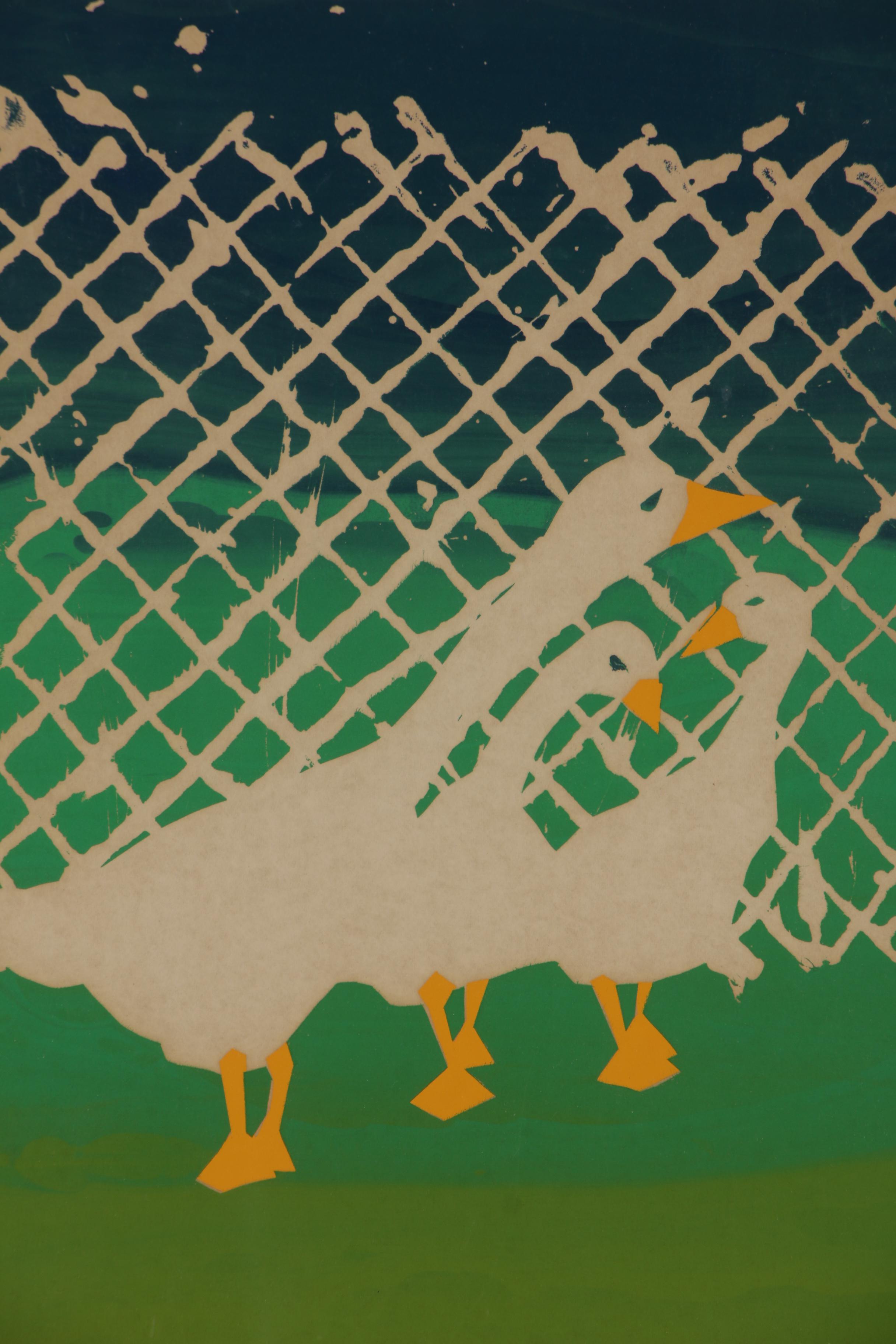 Kim Kettler Serigraph "Goose & Gander", 1977