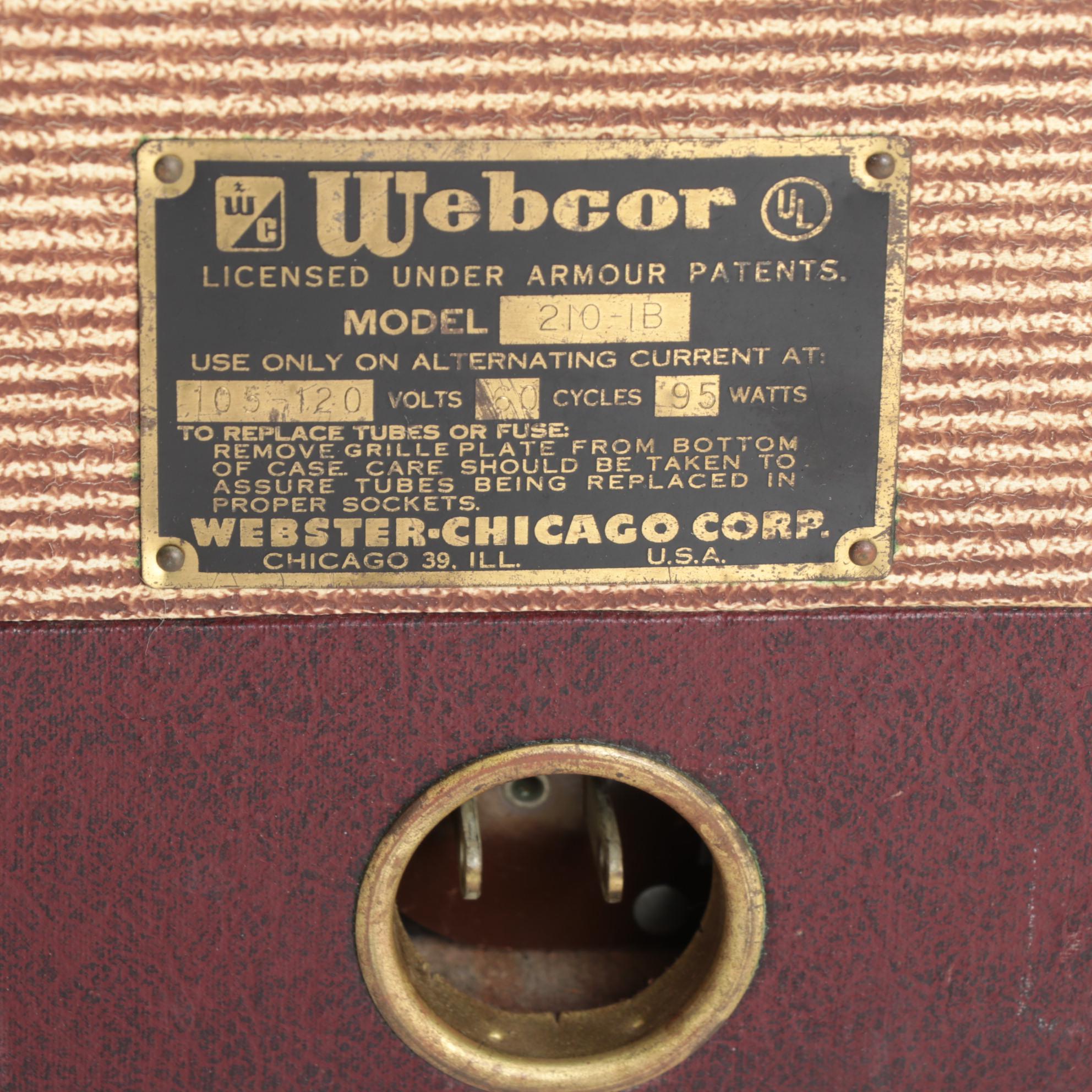Webcor Tape Recorder, Mid Century