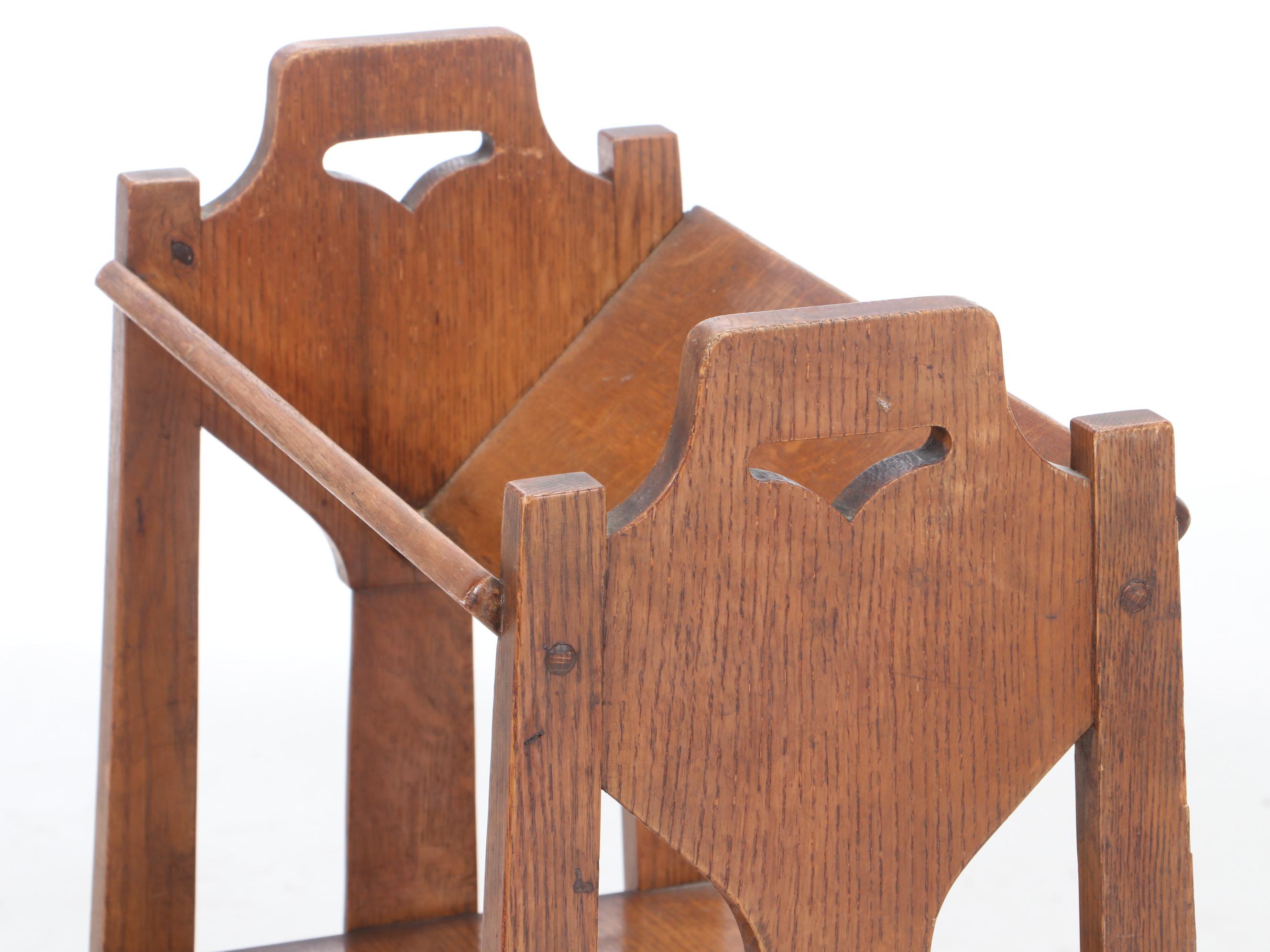 Lakeside Craft Shops Arts & Crafts Oak Bookshelf, Early 20th Century