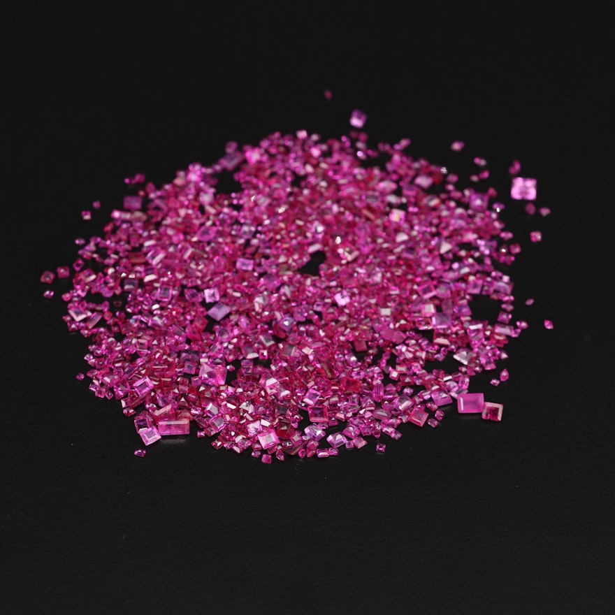 Loose 53.60 CTW Ruby and Synthetic Ruby Gemstones