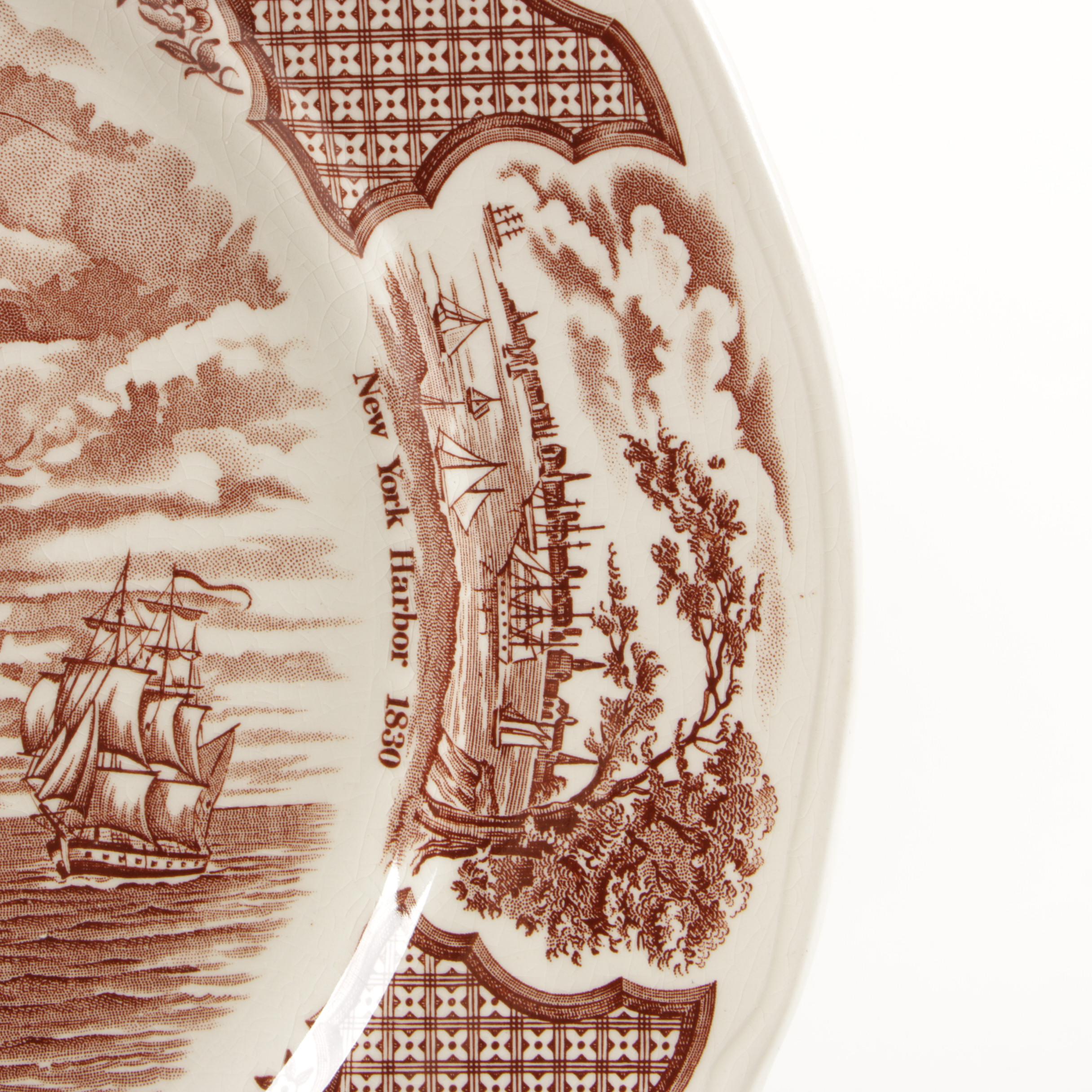 Alfred Meakin Brown "Fair Winds" Earthenware Dinnerware, Mid-Century