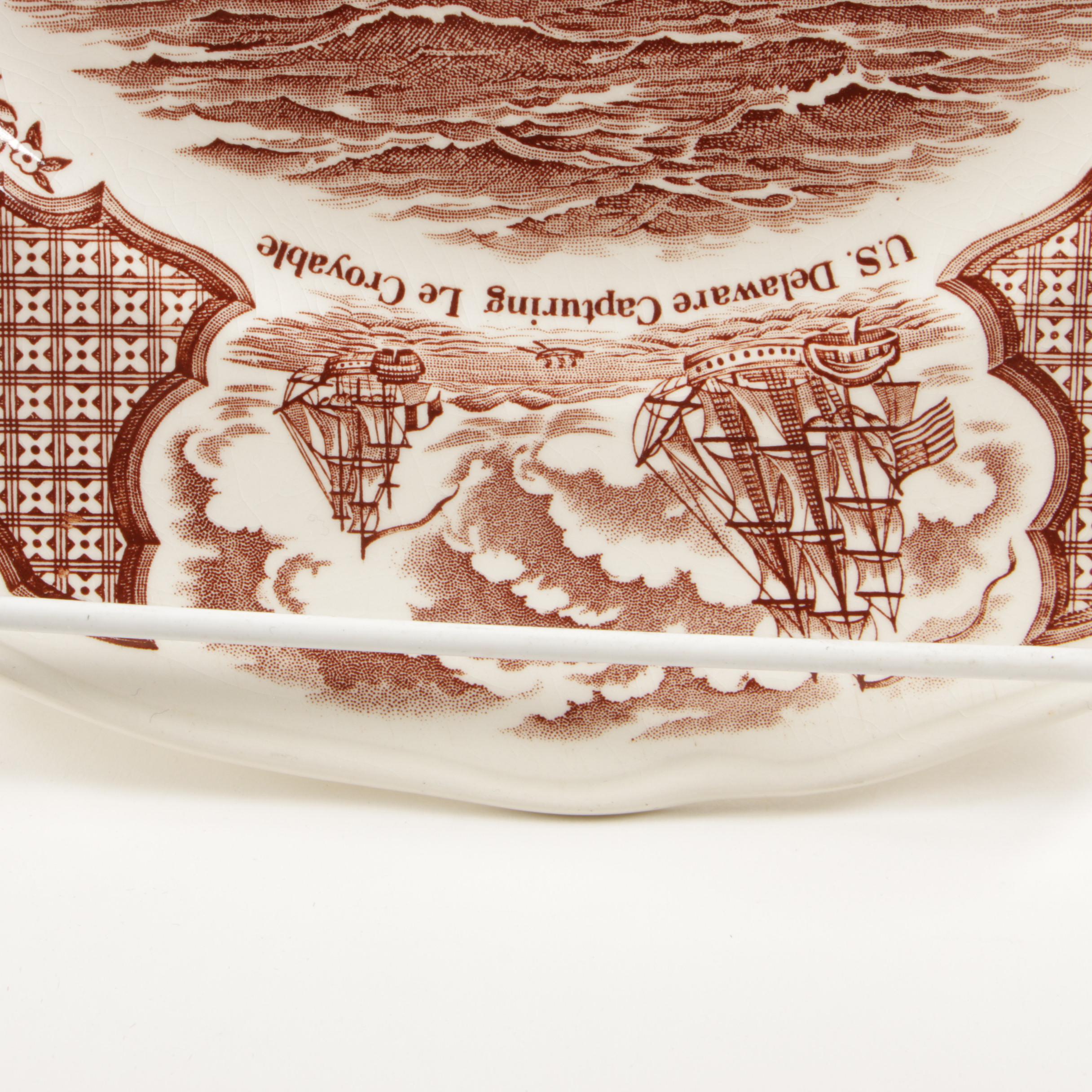 Alfred Meakin Brown "Fair Winds" Earthenware Dinnerware, Mid-Century