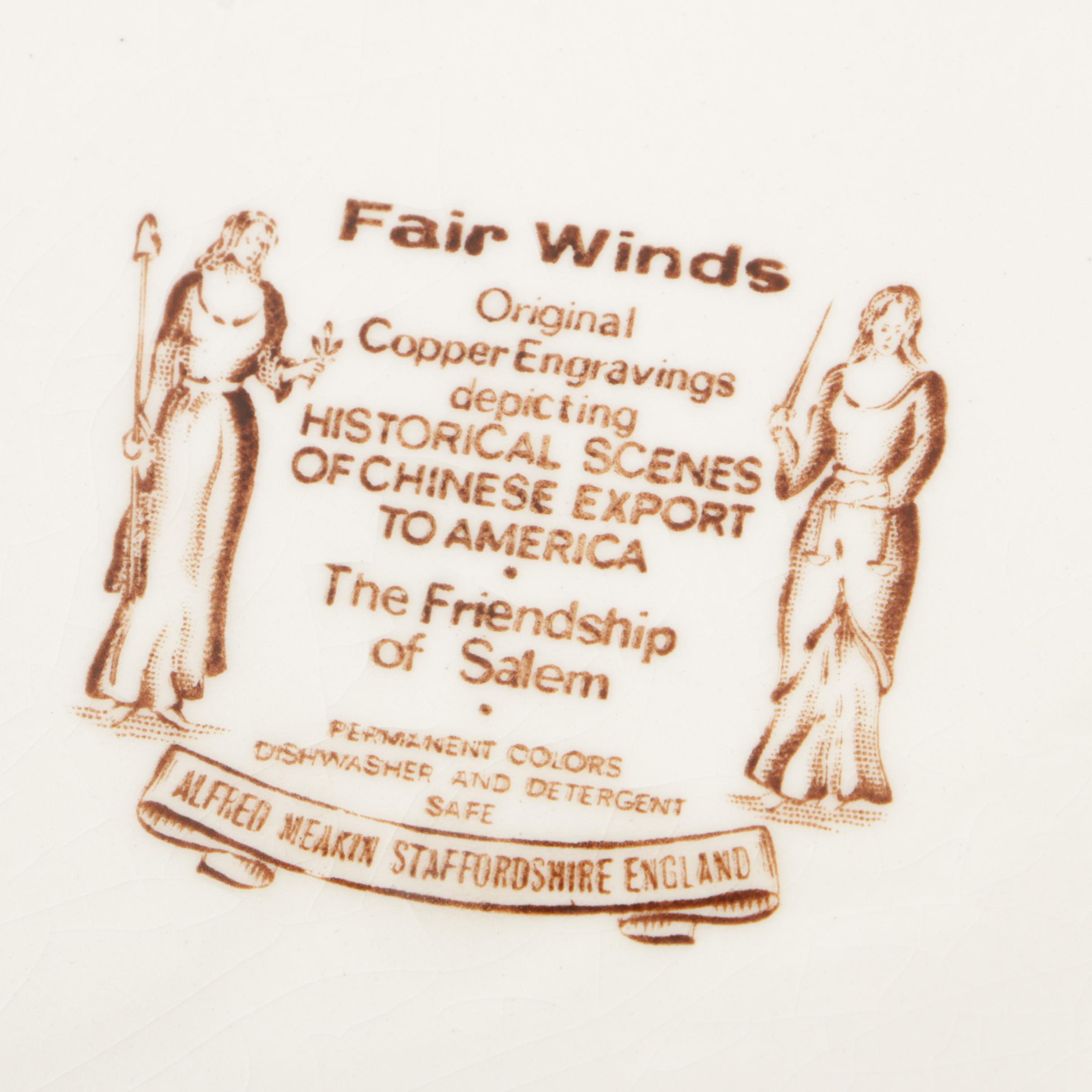 Alfred Meakin Brown "Fair Winds" Earthenware Dinnerware, Mid-Century
