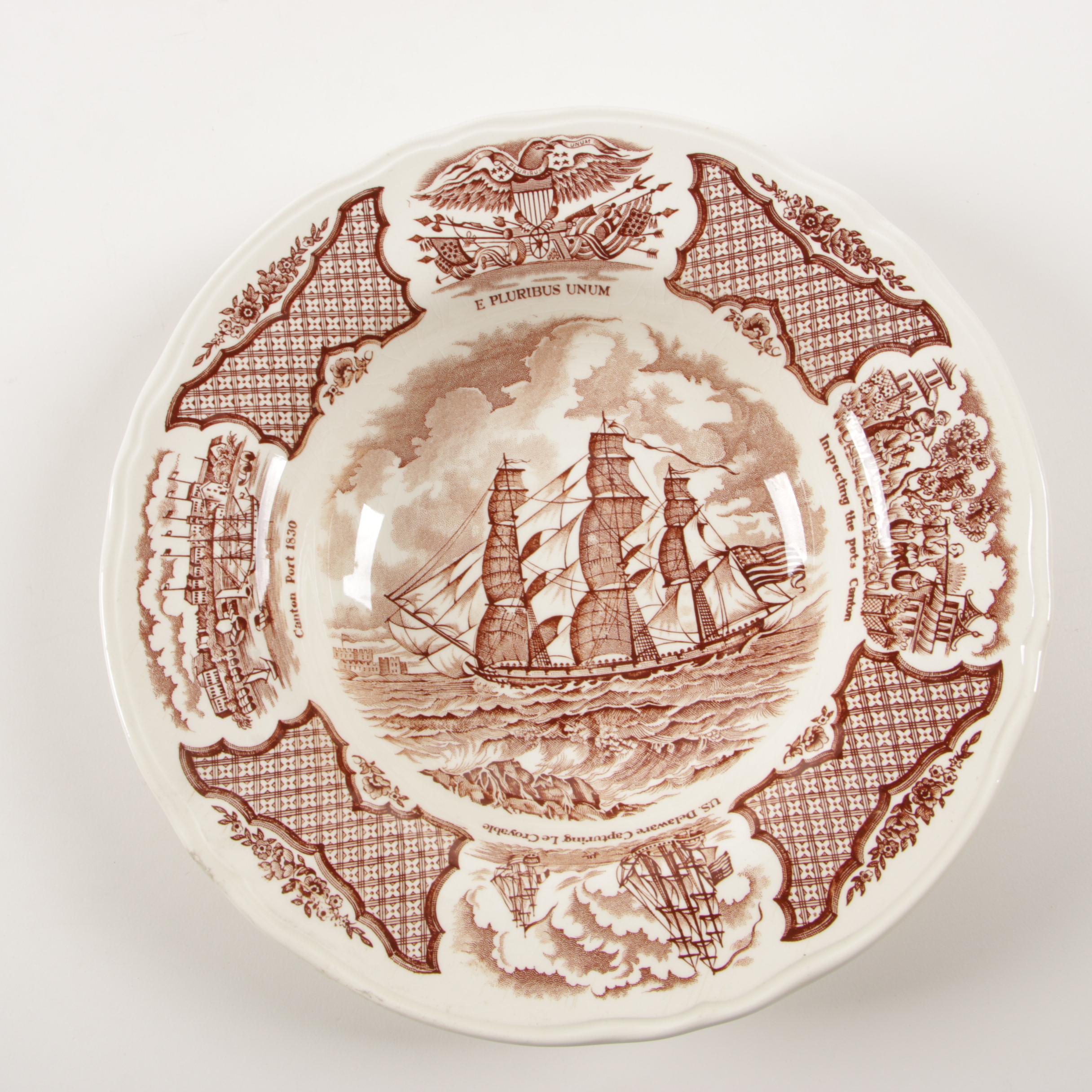 Alfred Meakin Brown "Fair Winds" Earthenware Dinnerware, Mid-Century