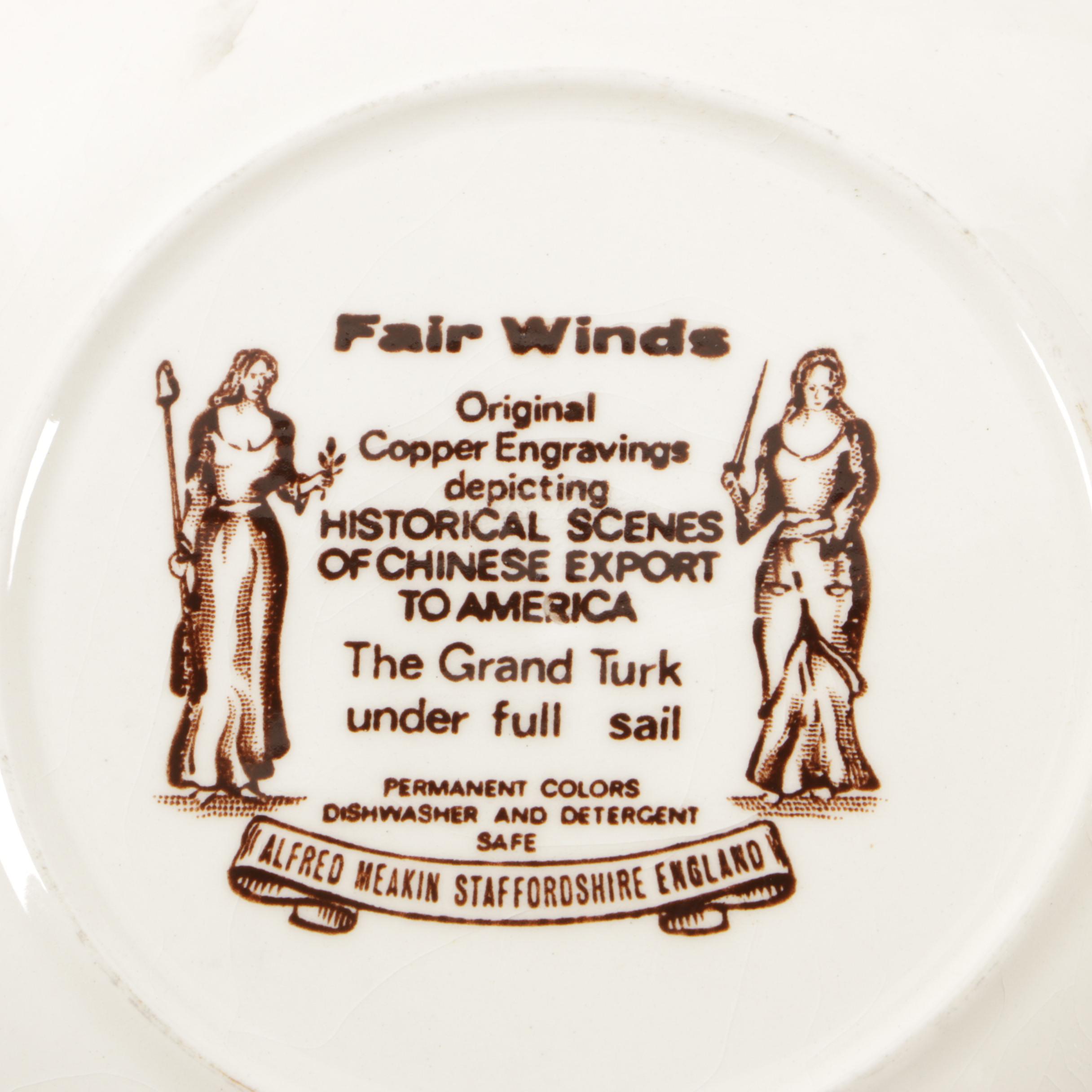 Alfred Meakin Brown "Fair Winds" Earthenware Dinnerware, Mid-Century