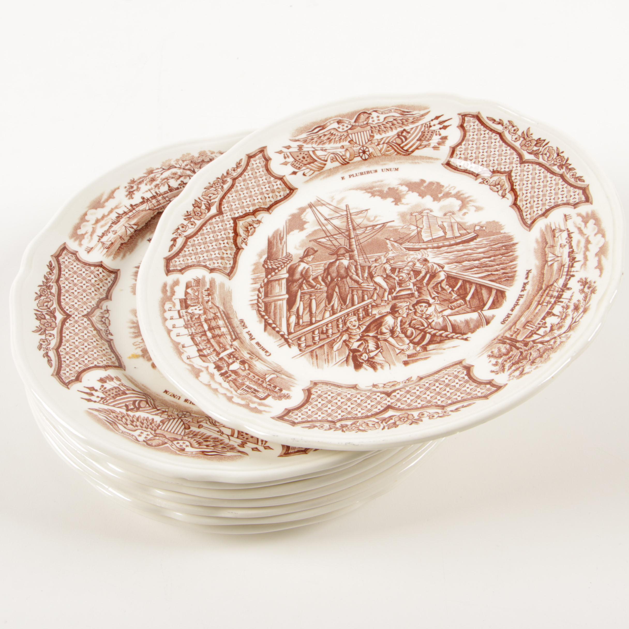 Alfred Meakin Brown "Fair Winds" Earthenware Dinnerware, Mid-Century