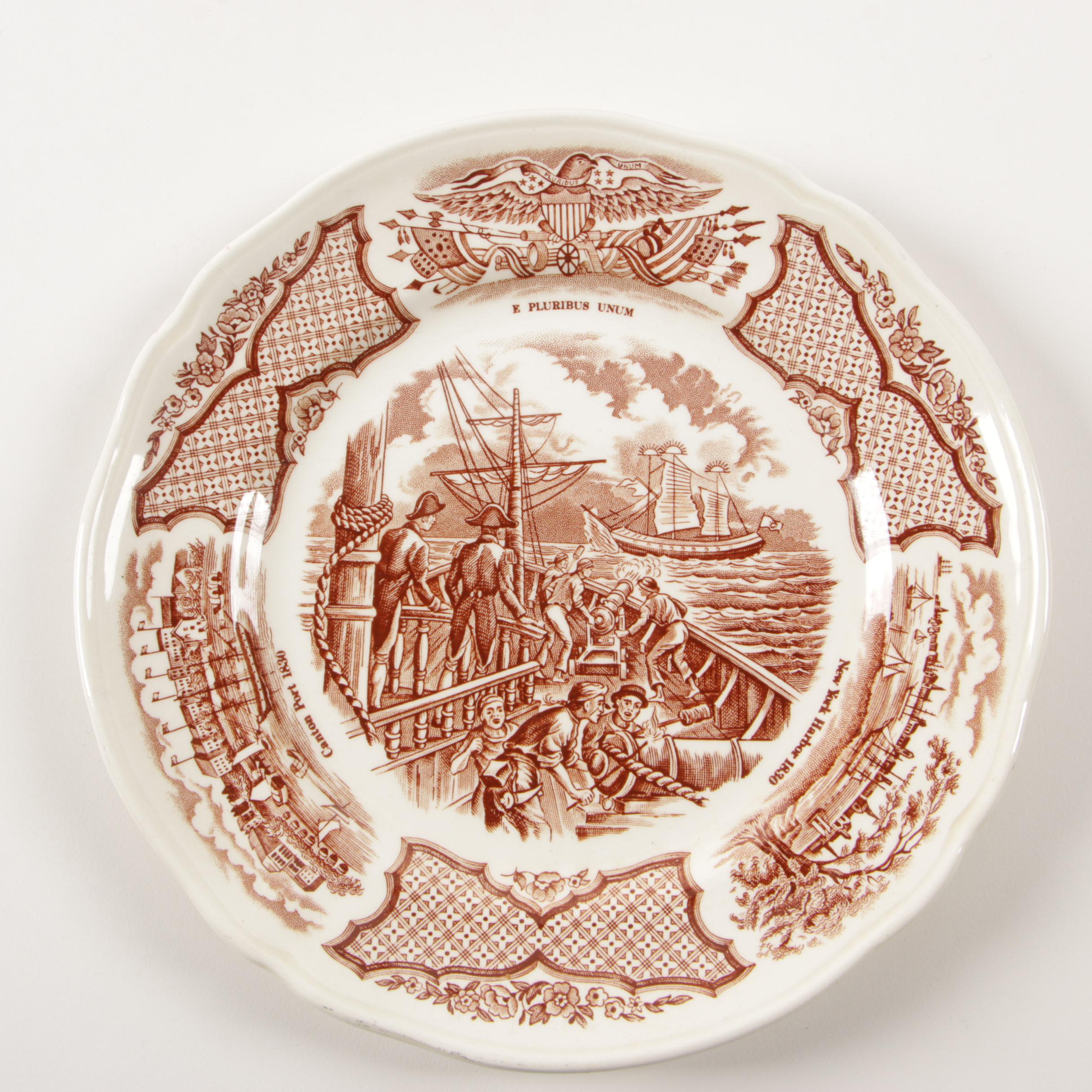 Alfred Meakin Brown "Fair Winds" Earthenware Dinnerware, Mid-Century