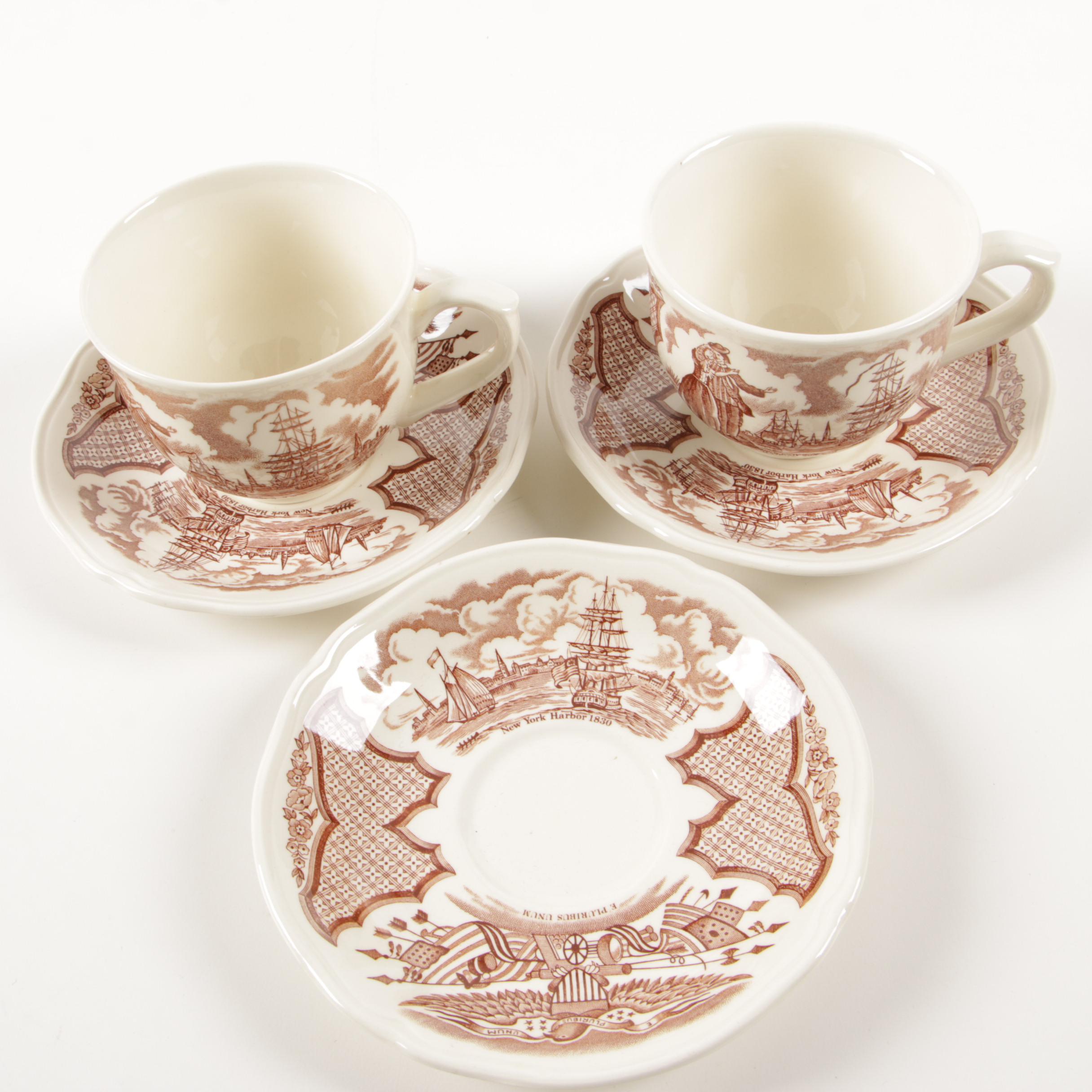 Alfred Meakin Brown "Fair Winds" Earthenware Dinnerware, Mid-Century