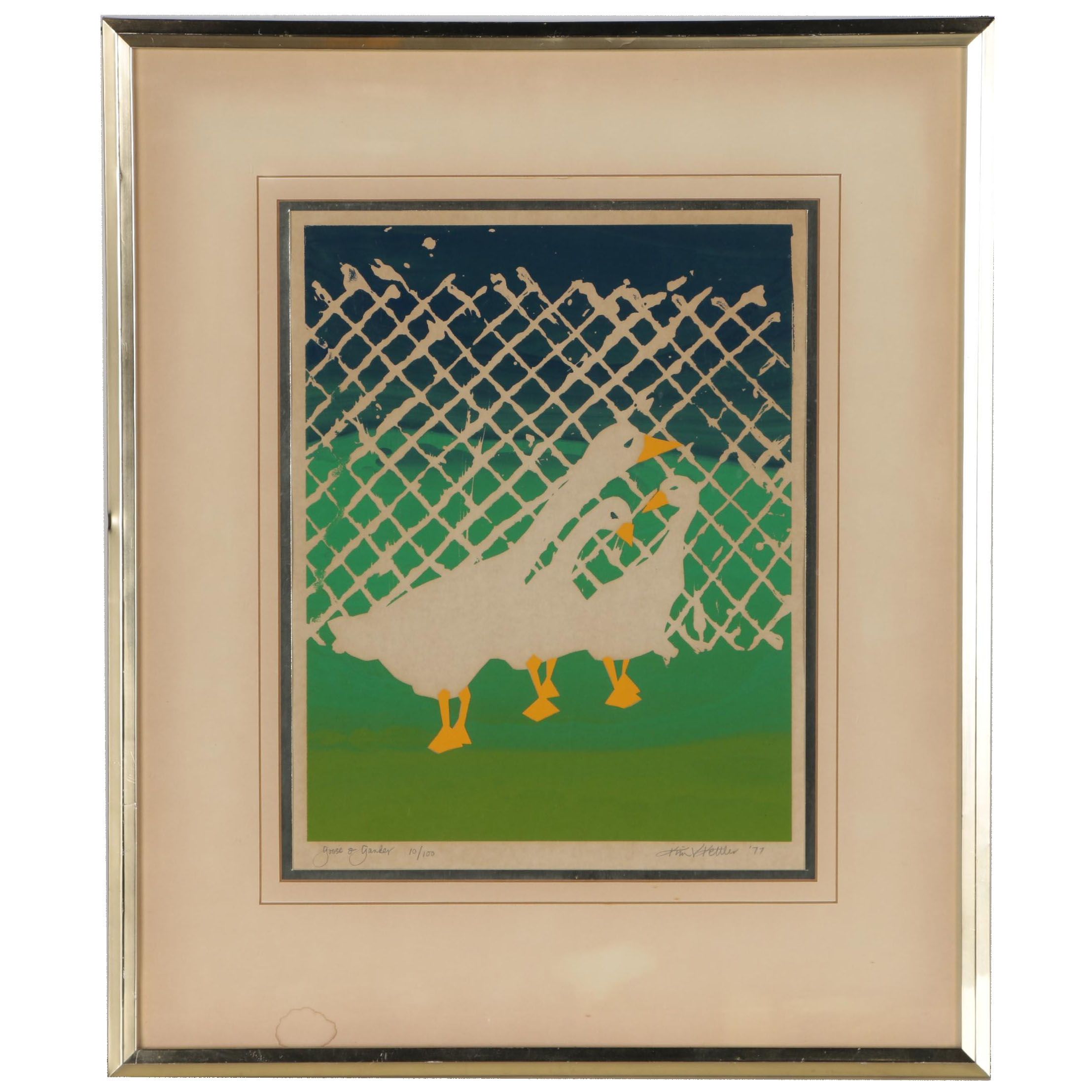 Kim Kettler Serigraph "Goose & Gander", 1977