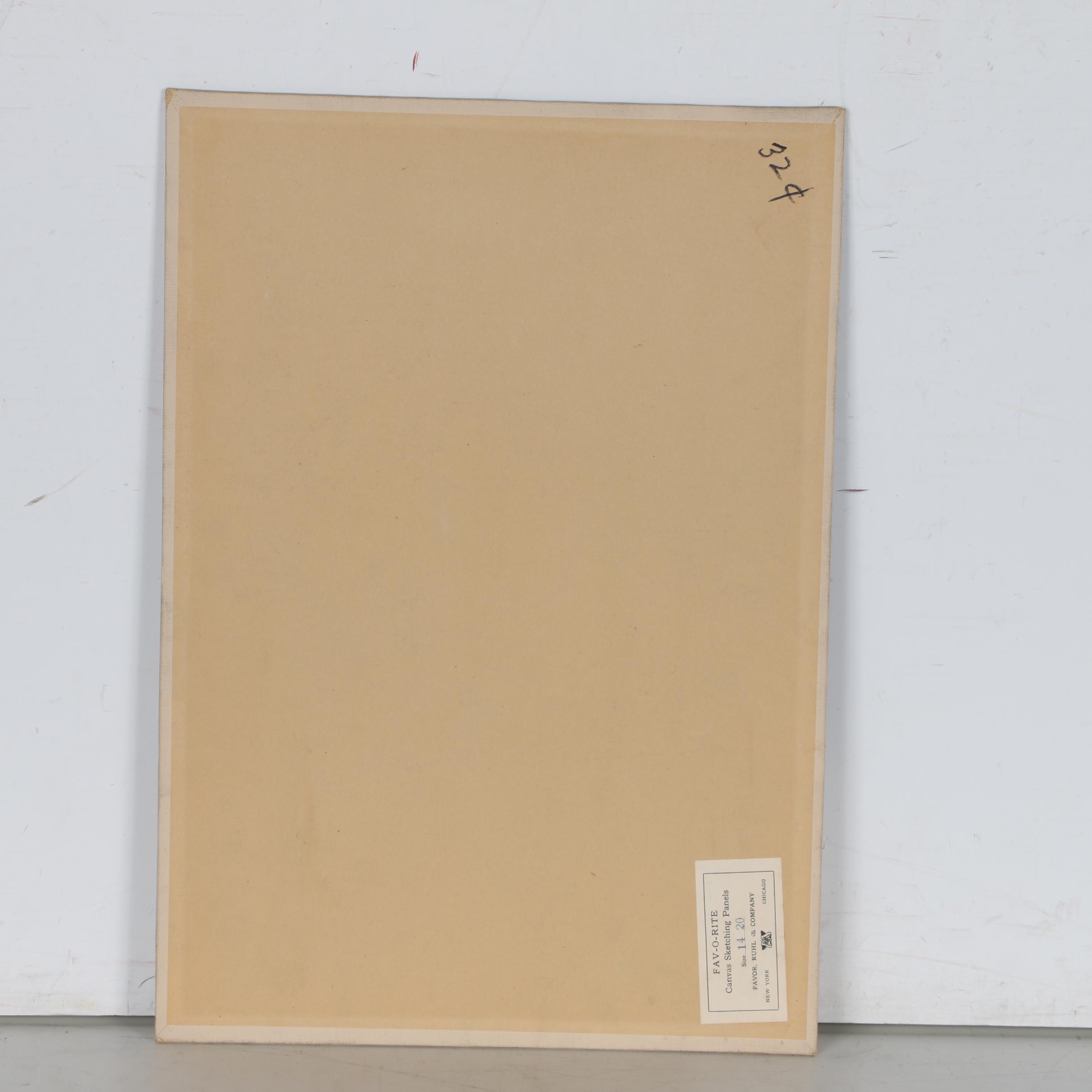 Franklin Folger Acrylic and Ink Painting of Female Figure