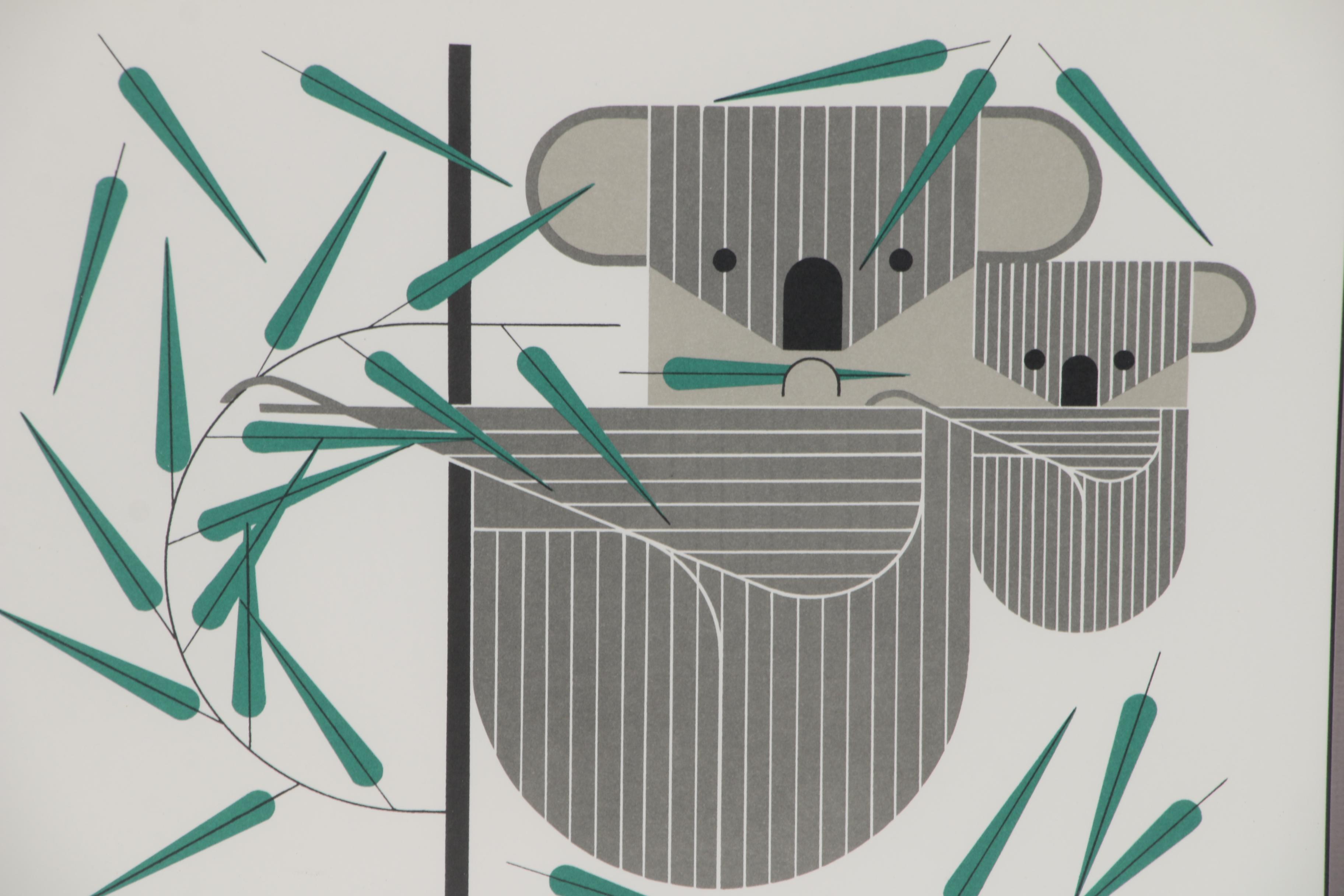 Charley Harper Lithograph "KoalaKoala", 1979