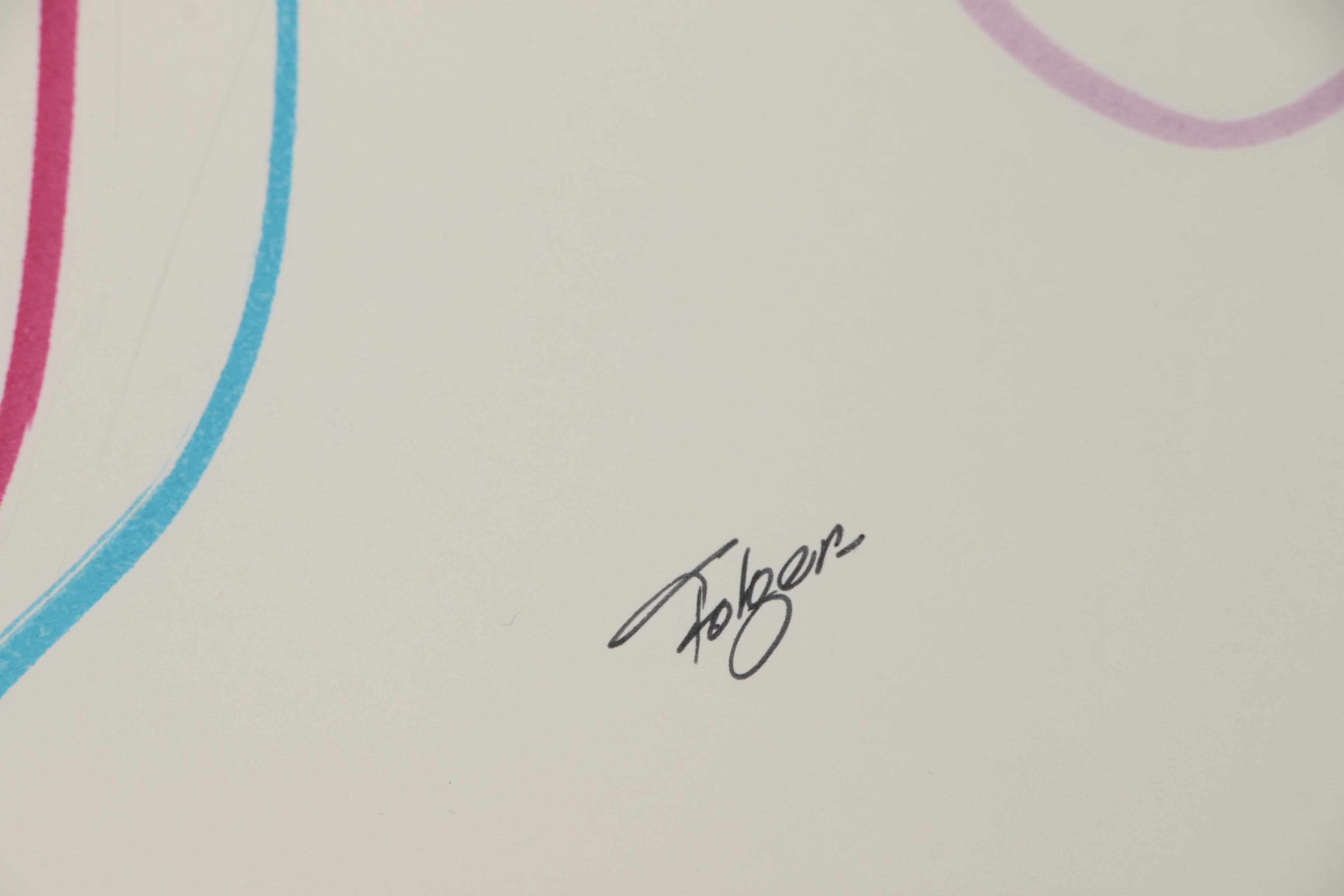 Franklin Folger Ink Drawing of Abstract Female Figure