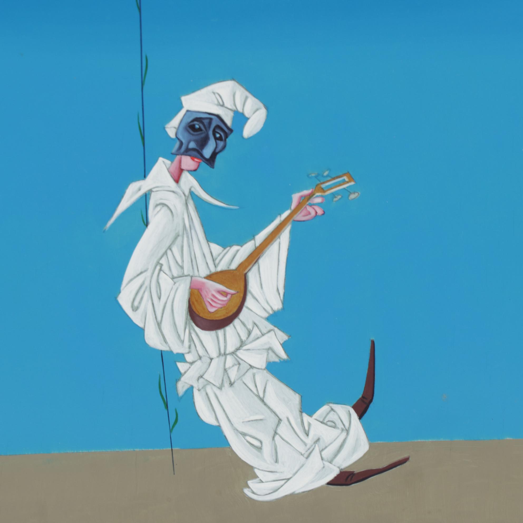 Terziano Surreal Clown Oil Painting