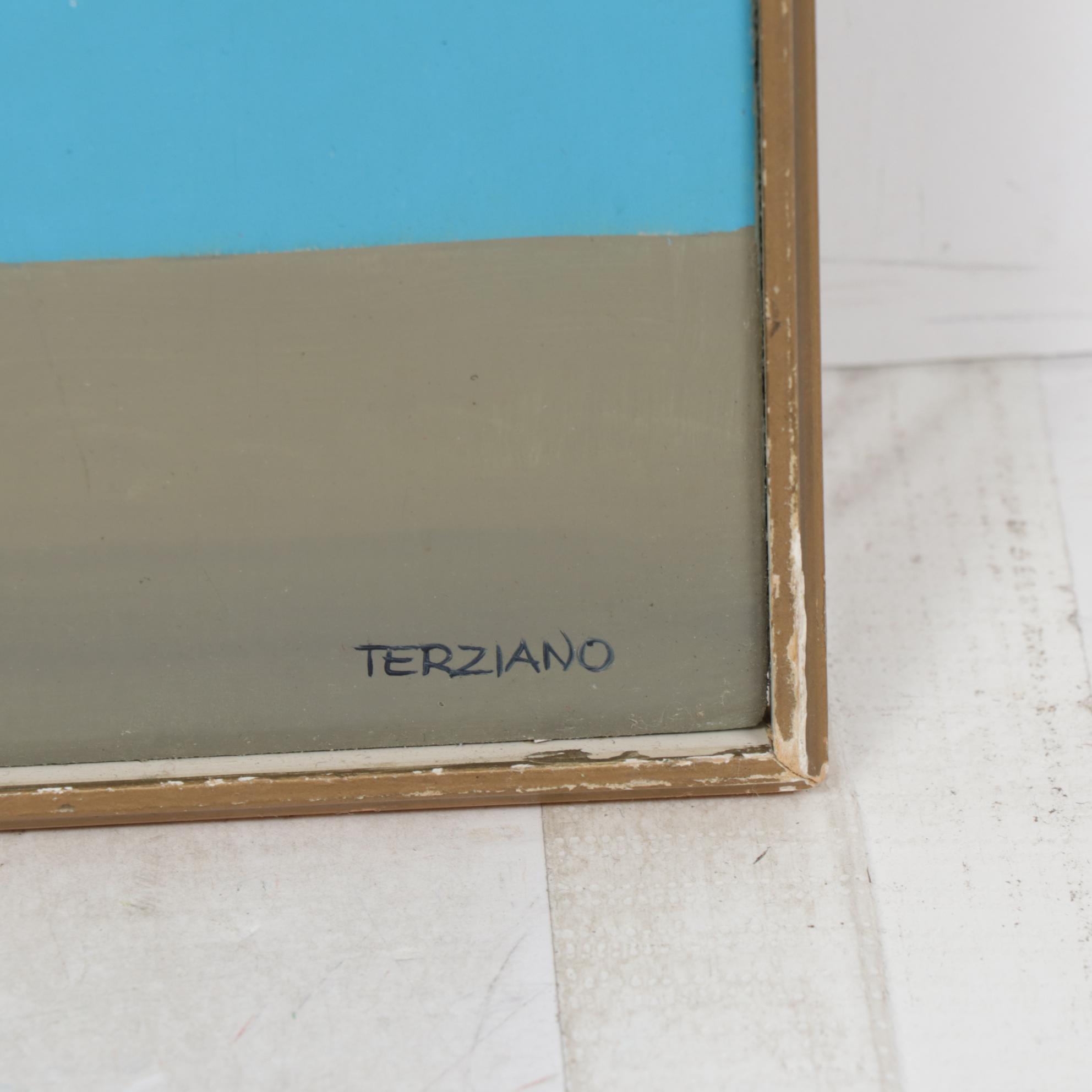 Terziano Surreal Clown Oil Painting