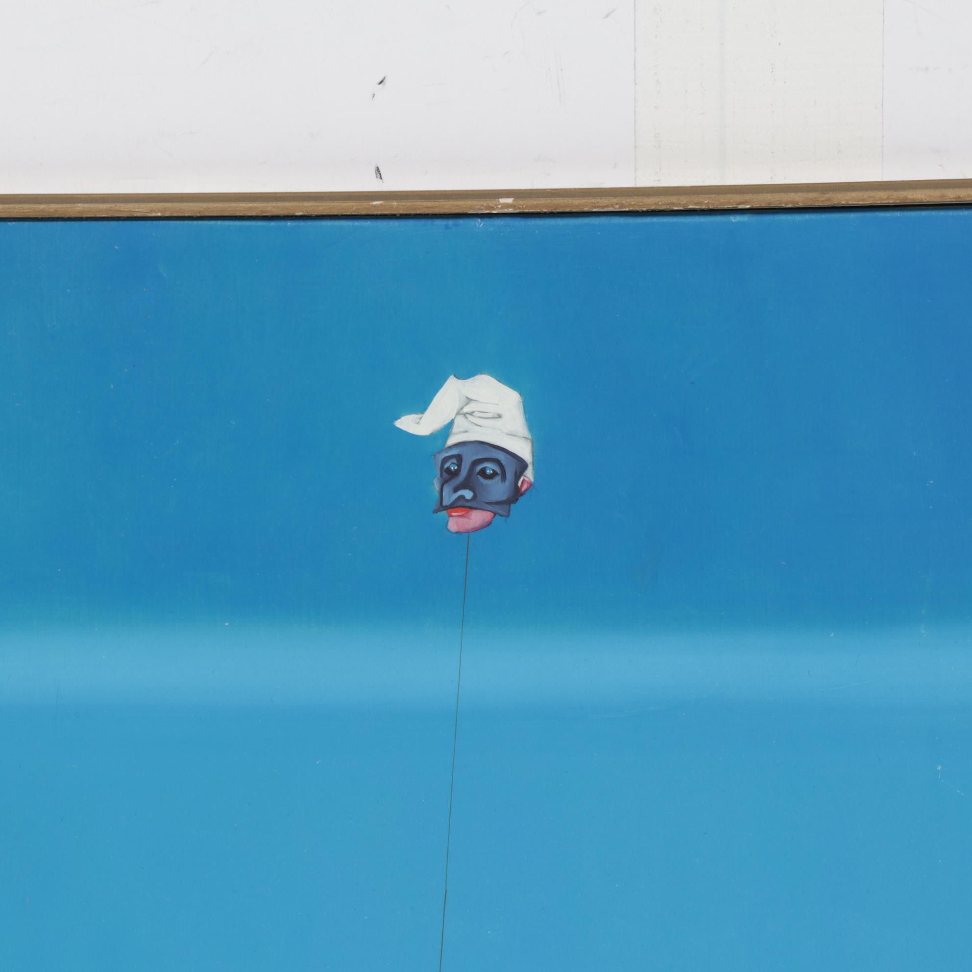 Terziano Surreal Clown Oil Painting