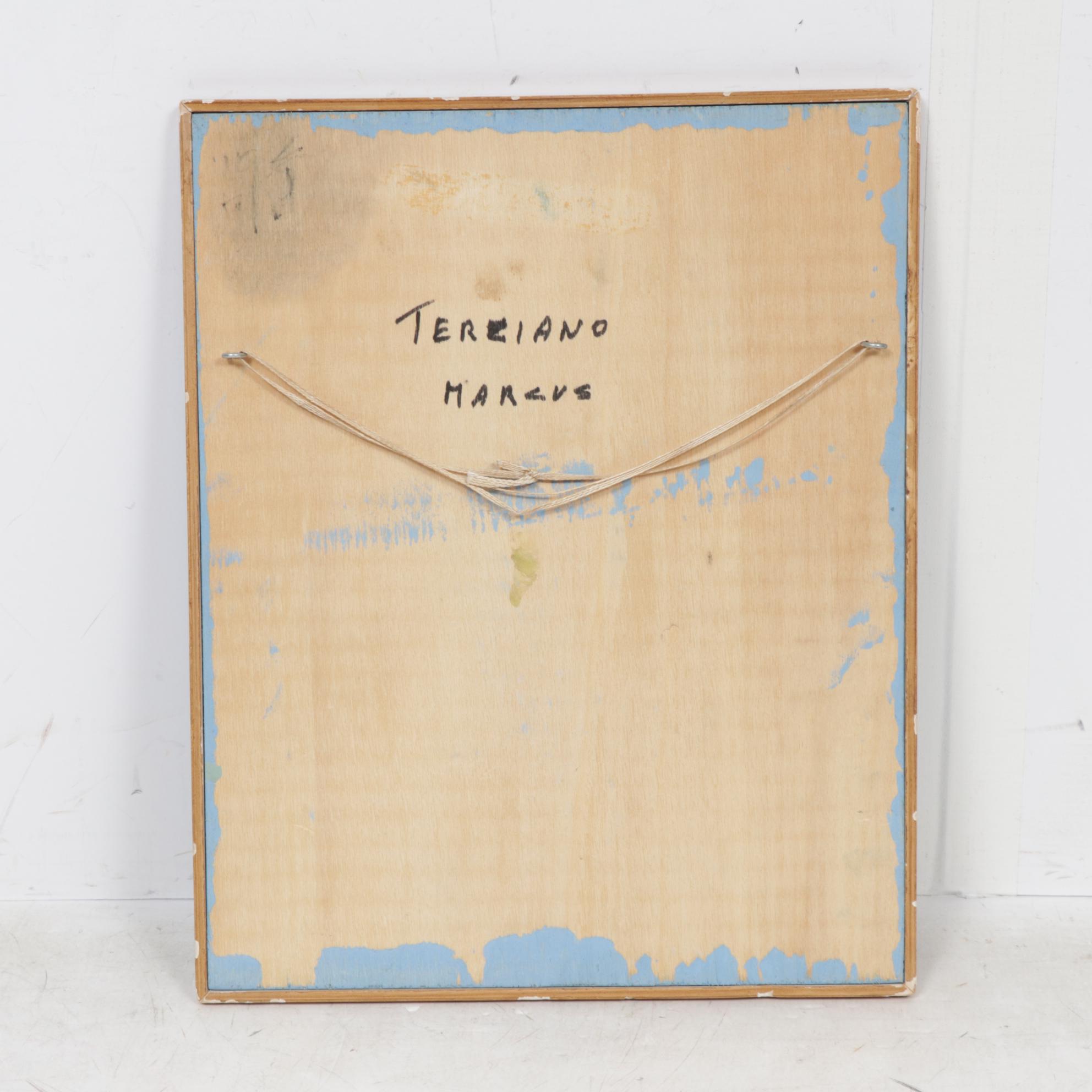 Terziano Surreal Clown Oil Painting