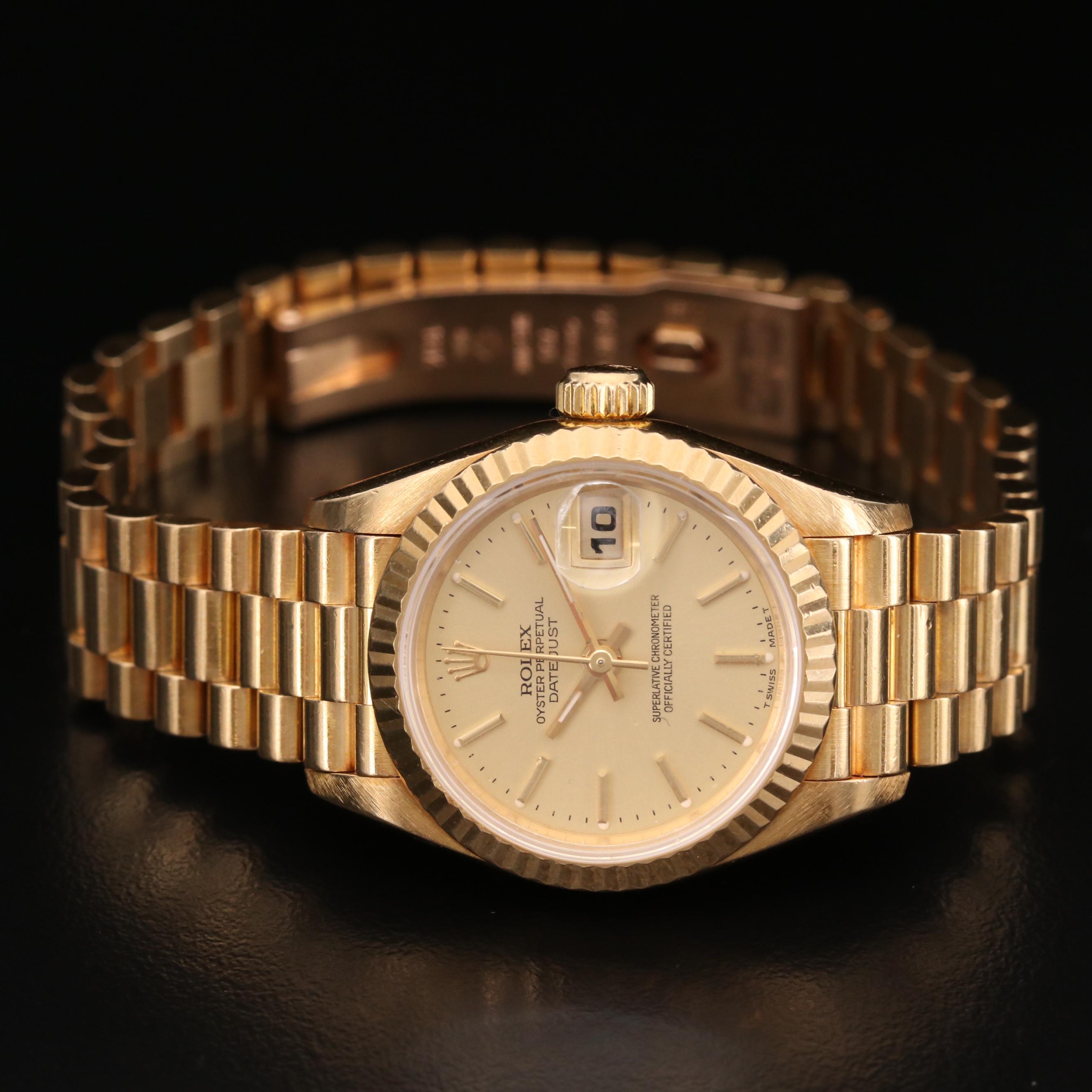 Rolex Datejust "President" 18K Gold Automatic Watch, 1995