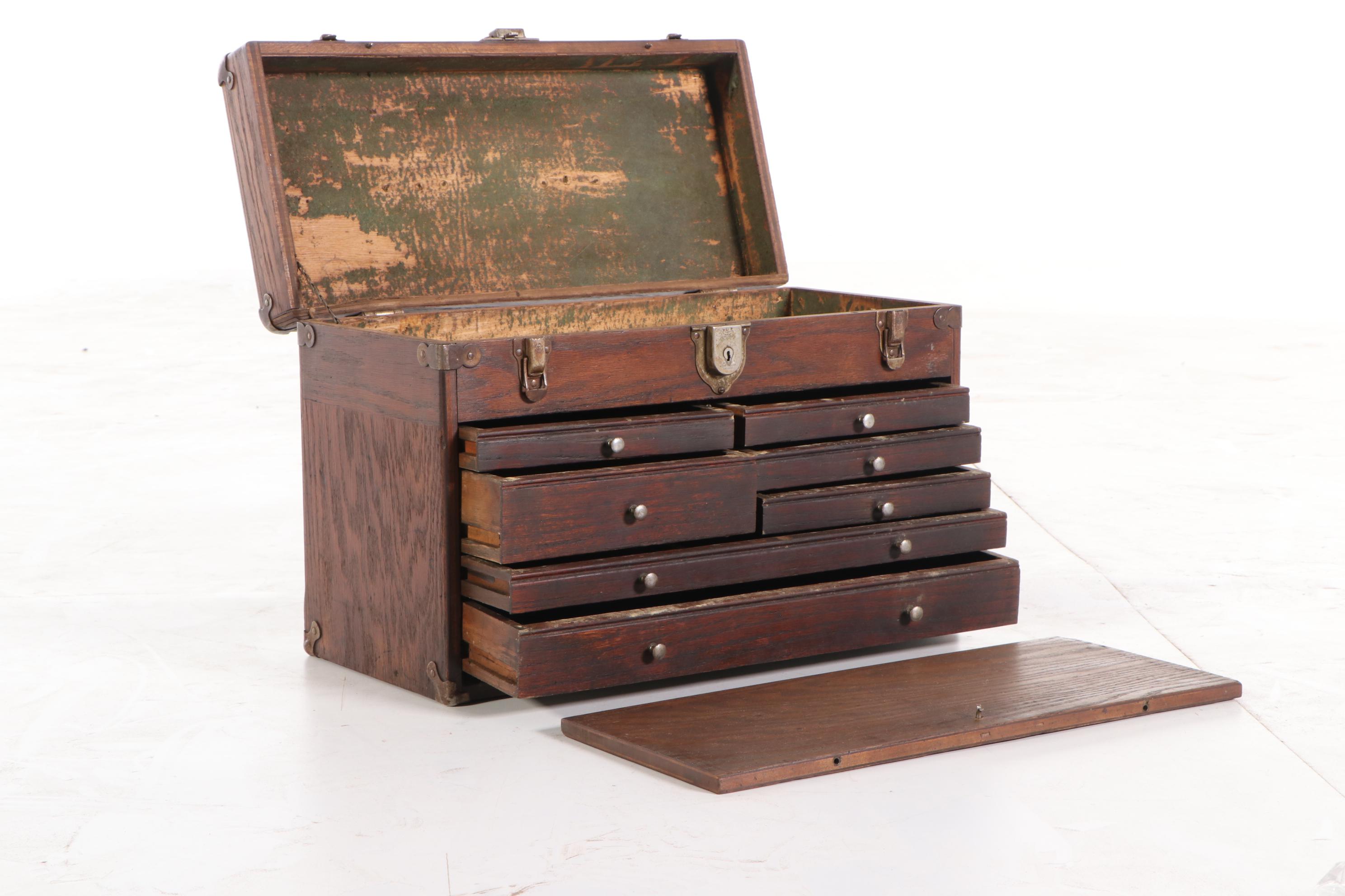 Star of Chicago Oak Machinist's Tool Chest, circa 1940
