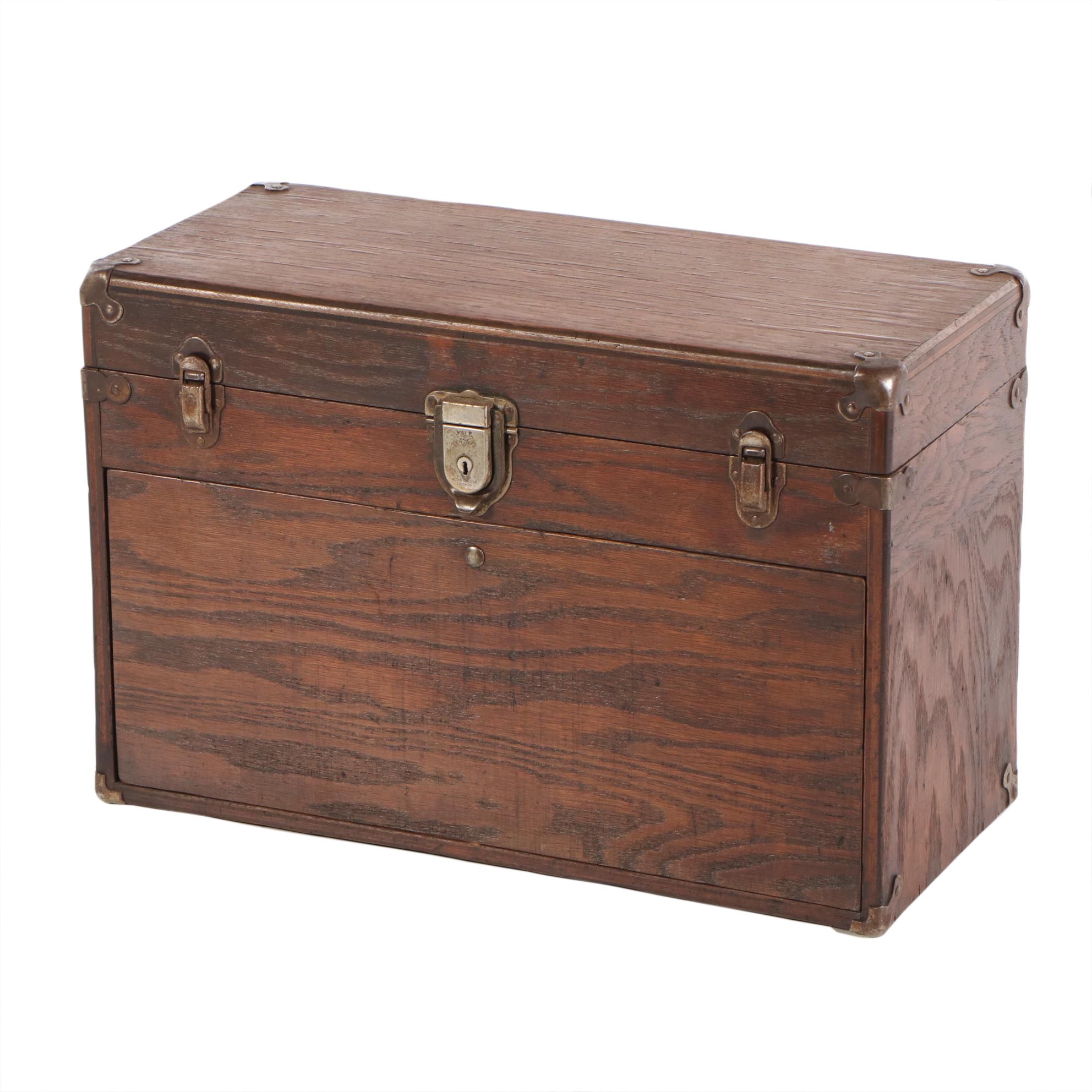 Star of Chicago Oak Machinist's Tool Chest, circa 1940
