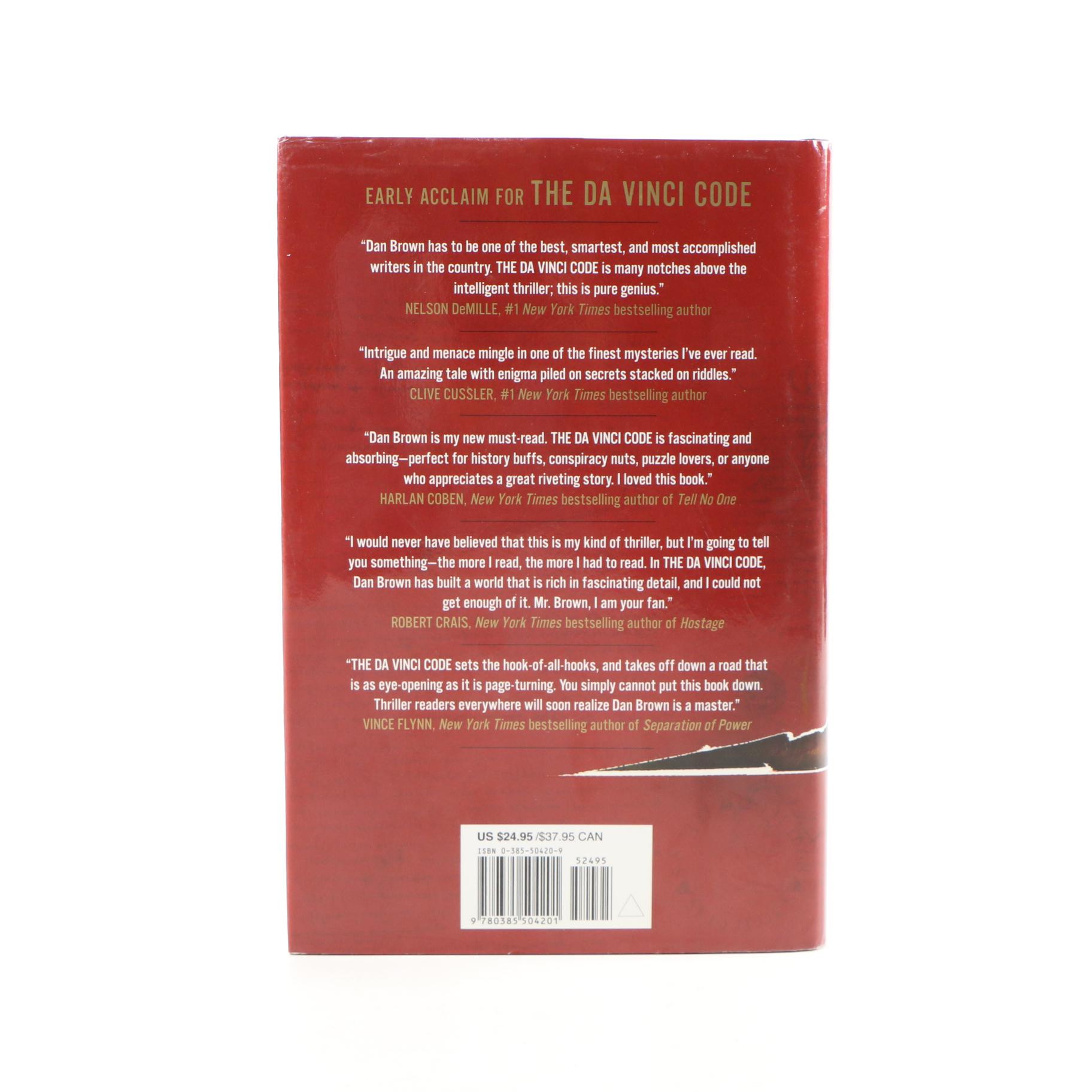 Dan Brown Signed First Edition, First Printing of  "The Da Vinci Code"