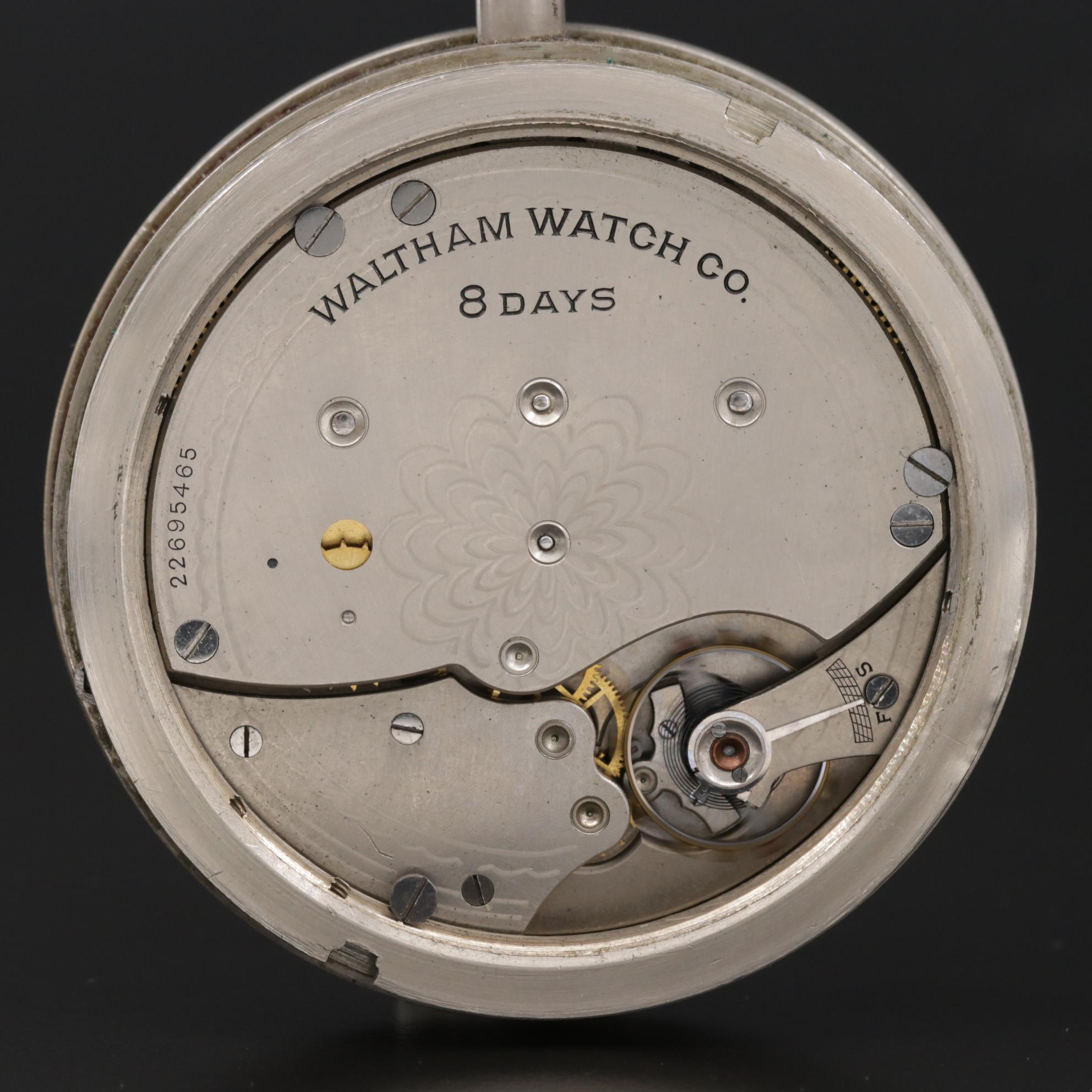 Antique Waltham 8 Days Auto Clock for Hudson Super Six, Circa 1919