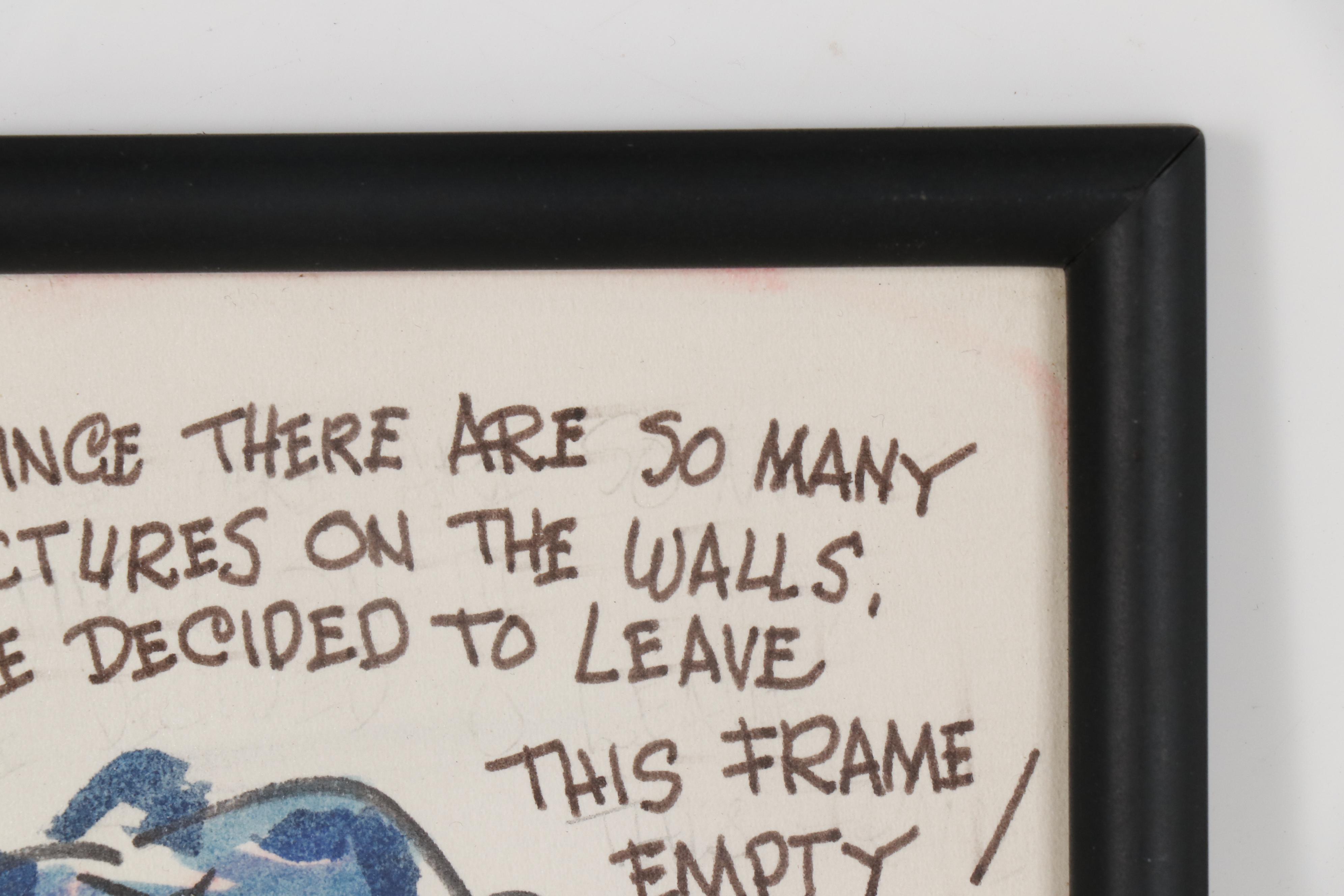 Franklin Folger "The Girls" Style Ink Cartoon, Mid 20th Century