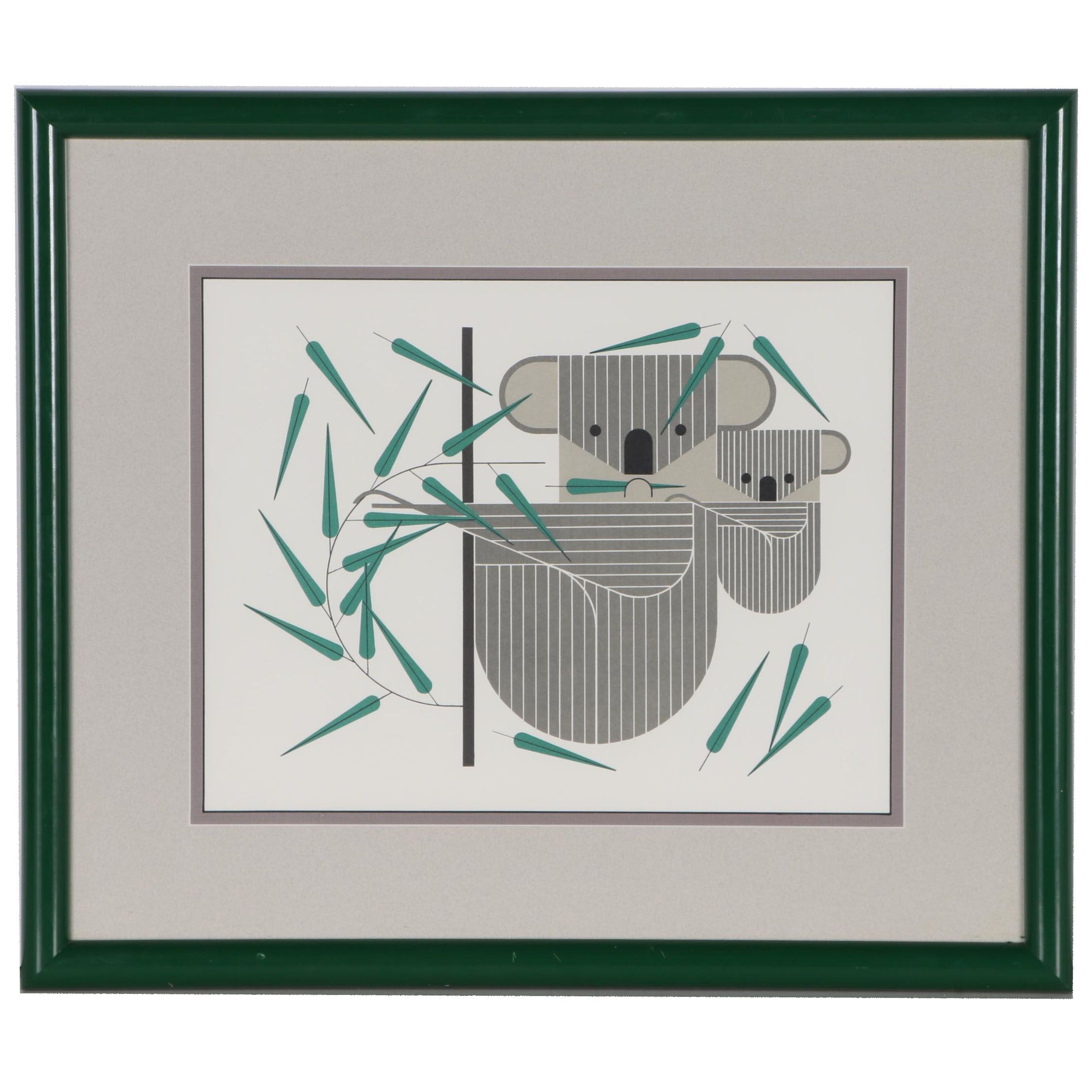 Charley Harper Lithograph "KoalaKoala", 1979