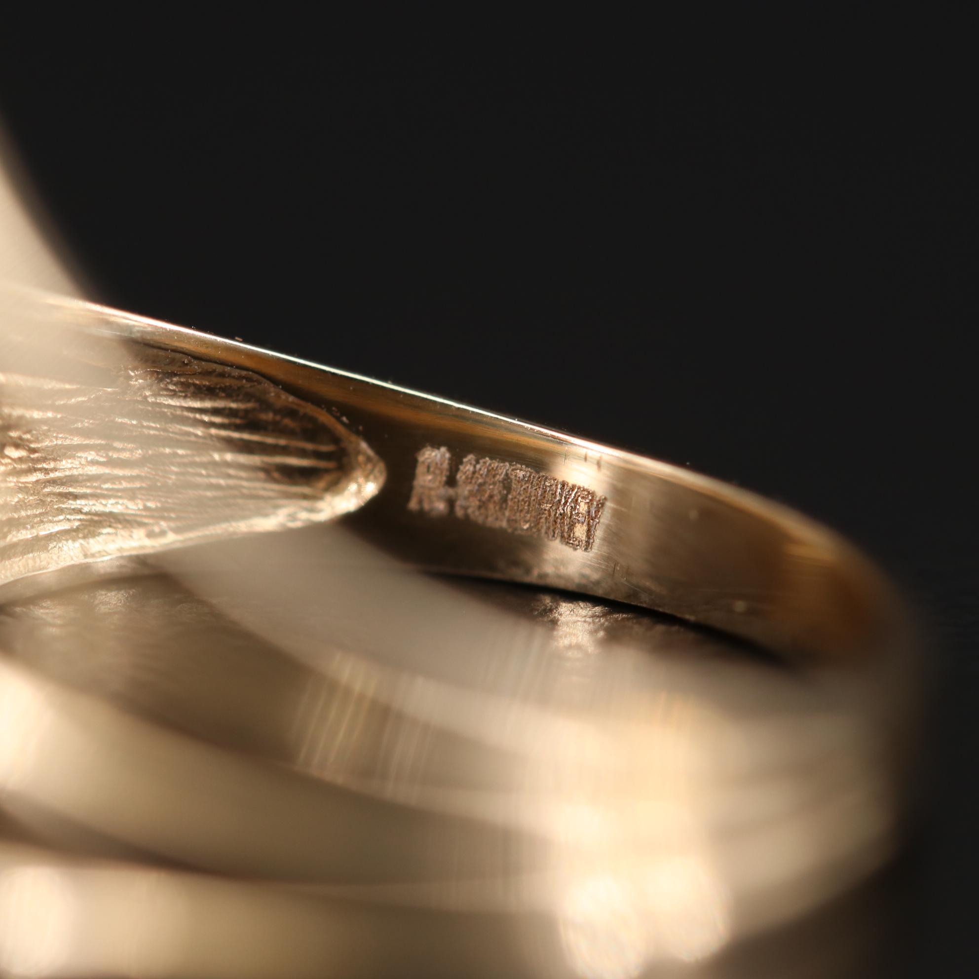 14K Yellow Gold Chevron Ring