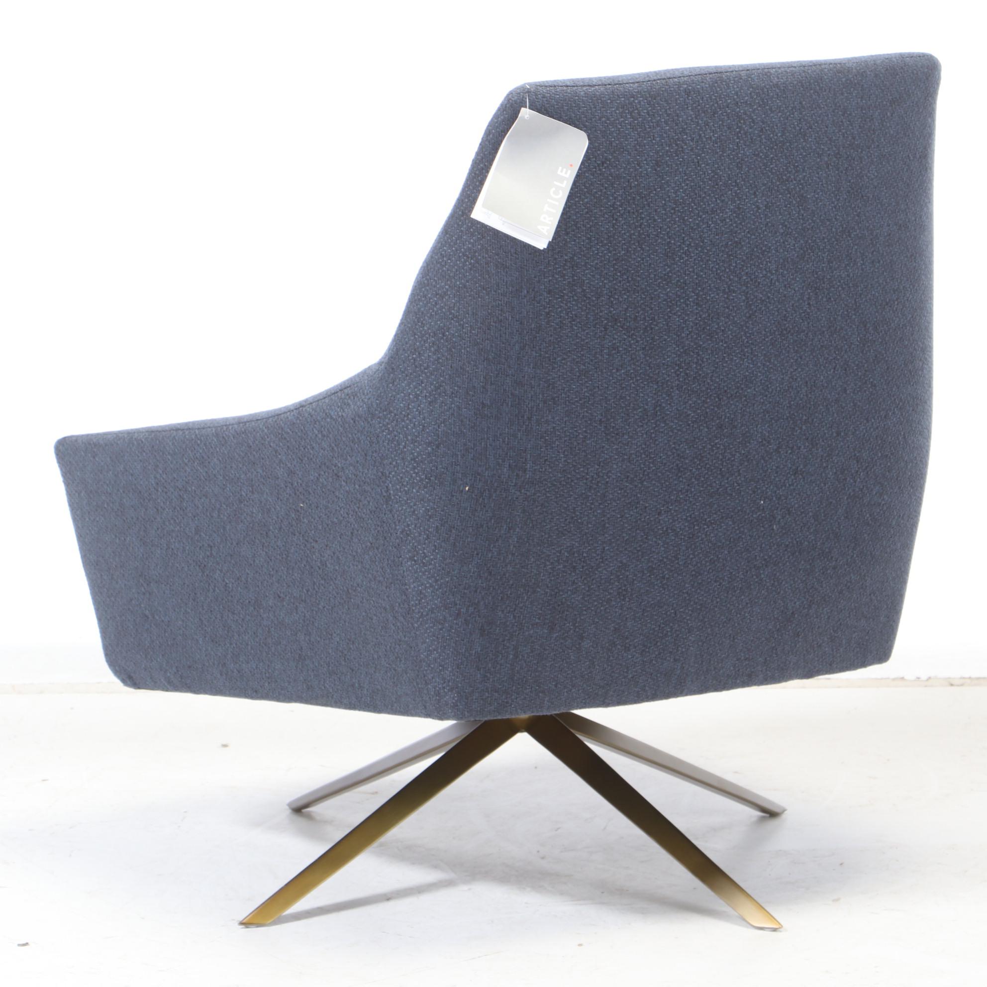 Article Mid Century Modern Style "Spin" Swivel Lounge Chair