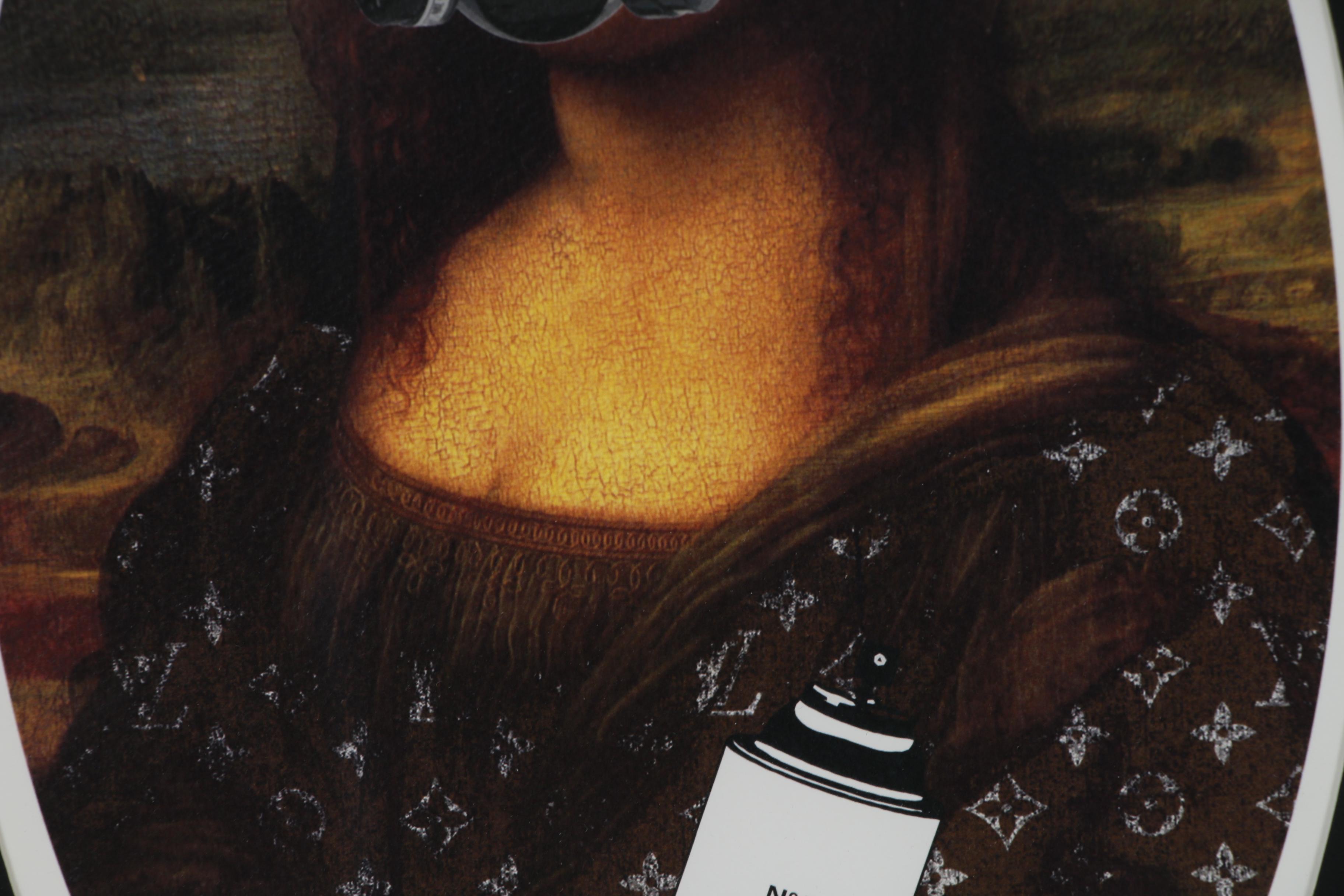 Death NYC Offset Lithograph of Mona Lisa in Gas Mask