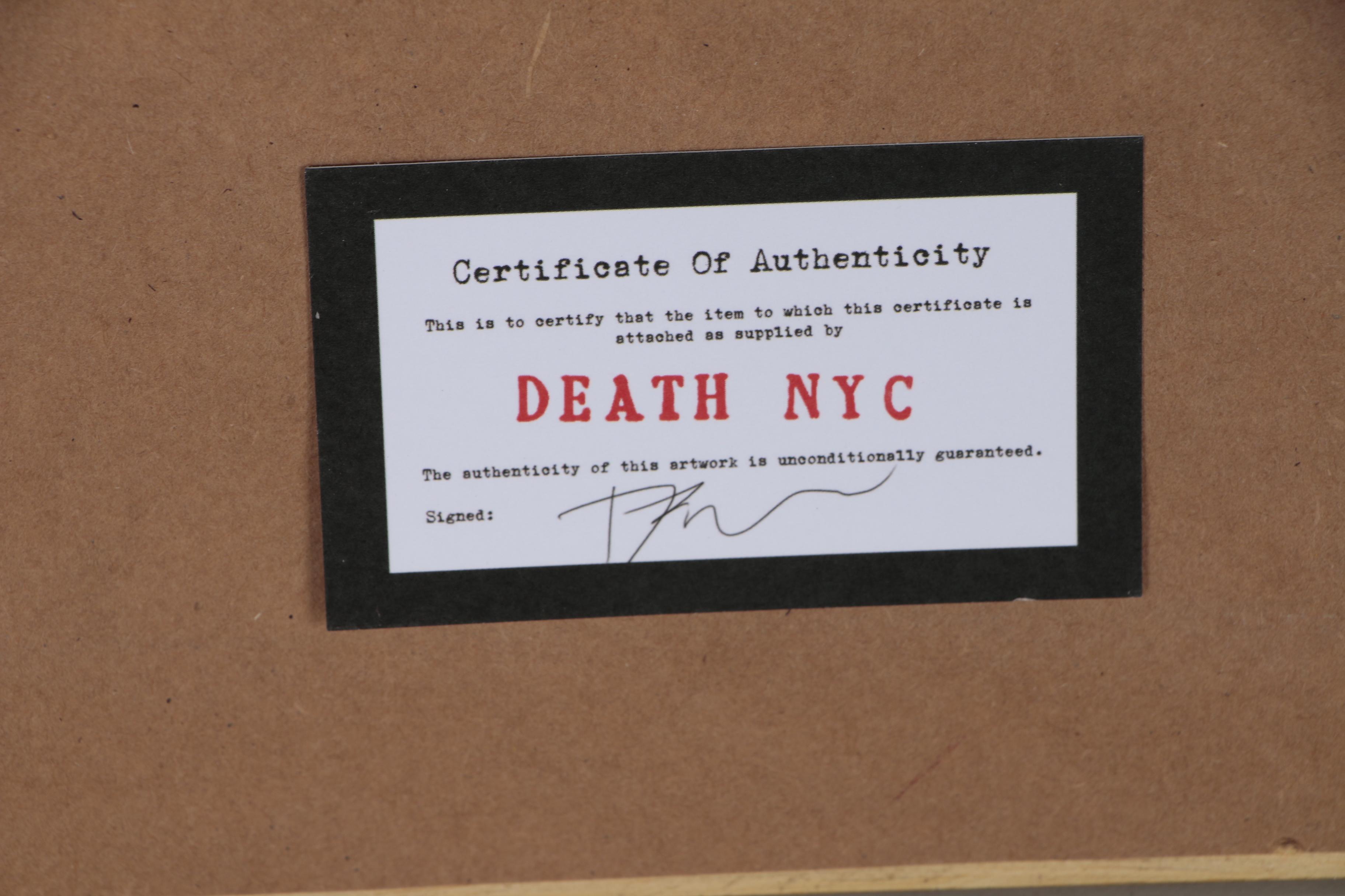 Death NYC Offset Lithograph of Mona Lisa in Gas Mask