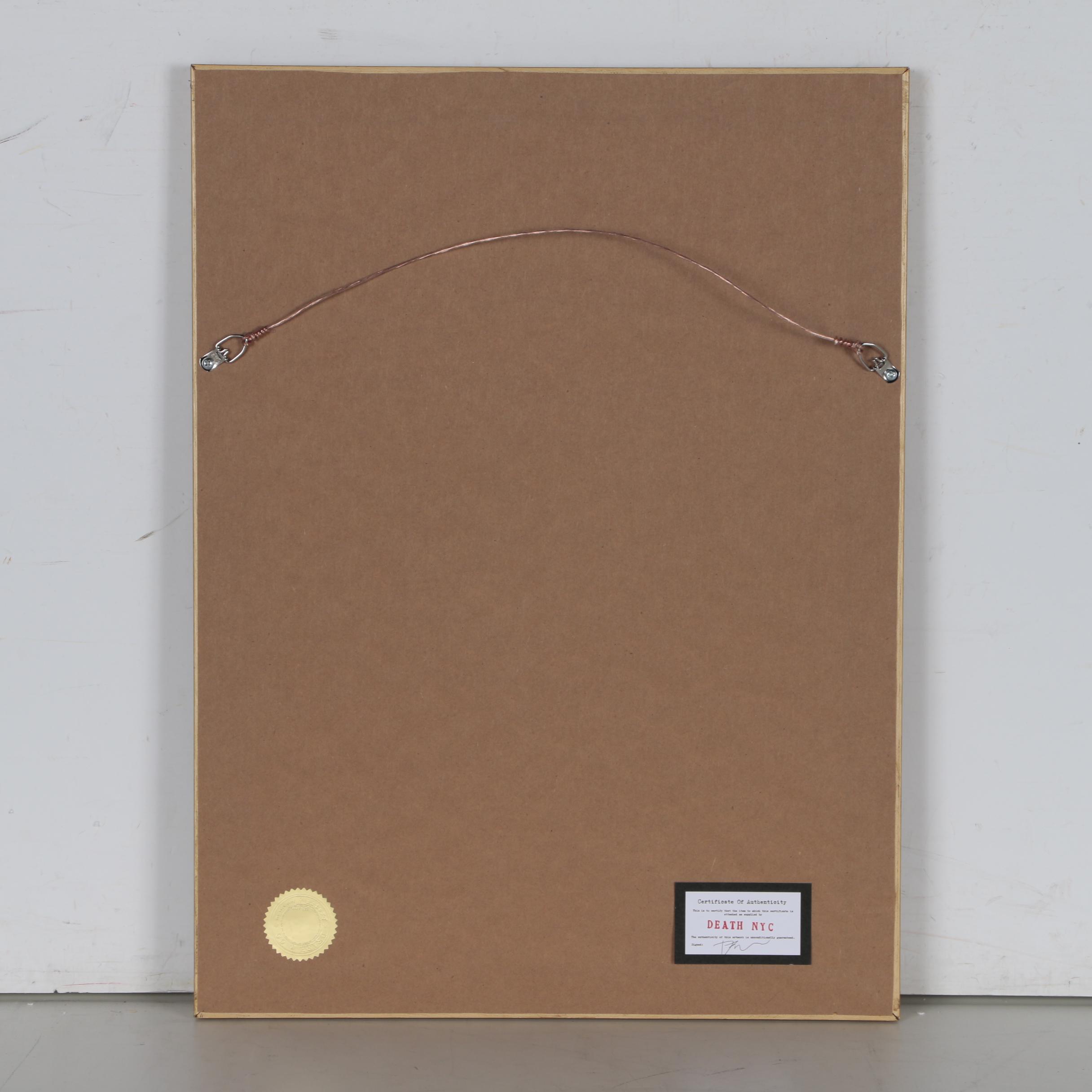 Death NYC Offset Lithograph of Mona Lisa in Gas Mask