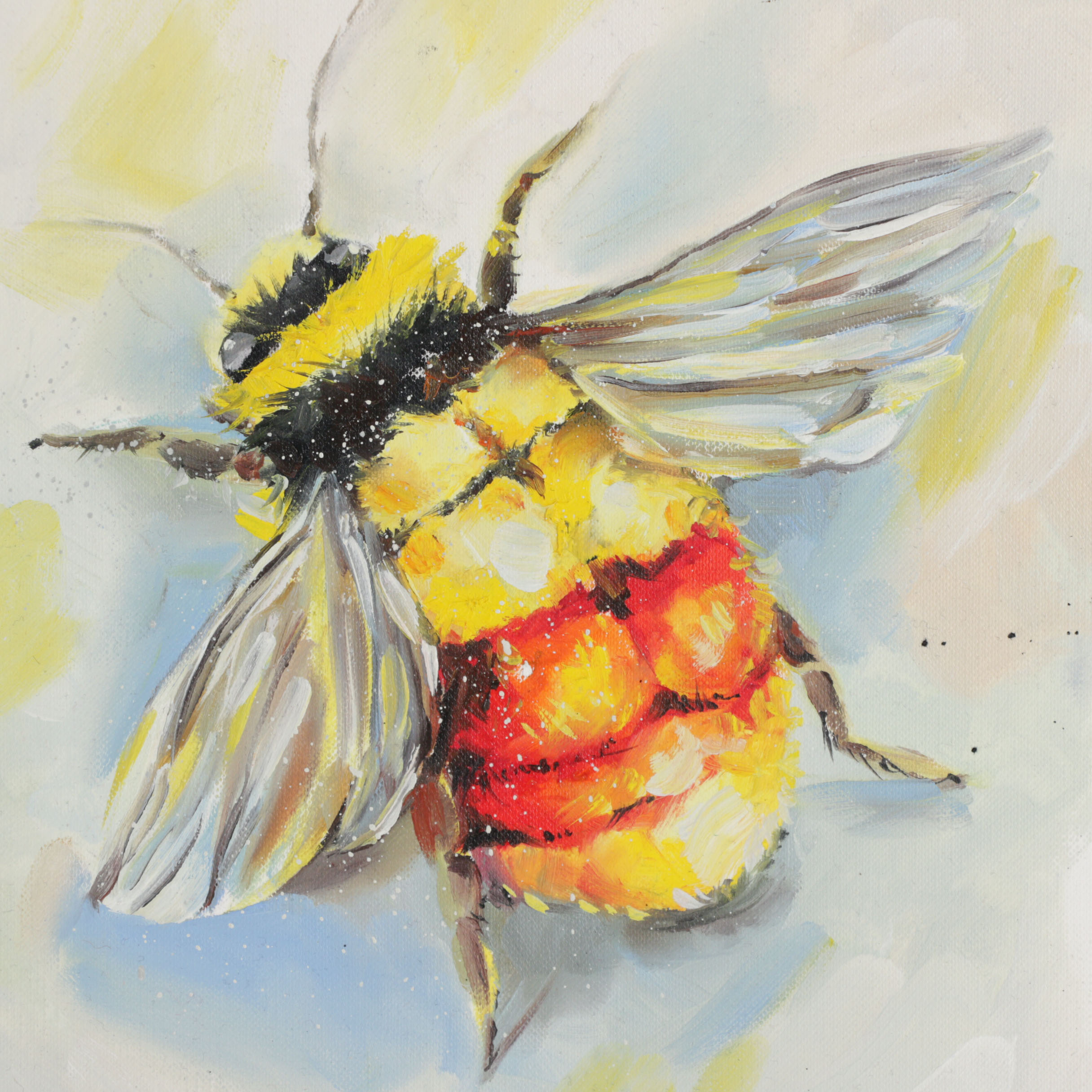 Inga Khanarina Oil Painting of Bumble Bee