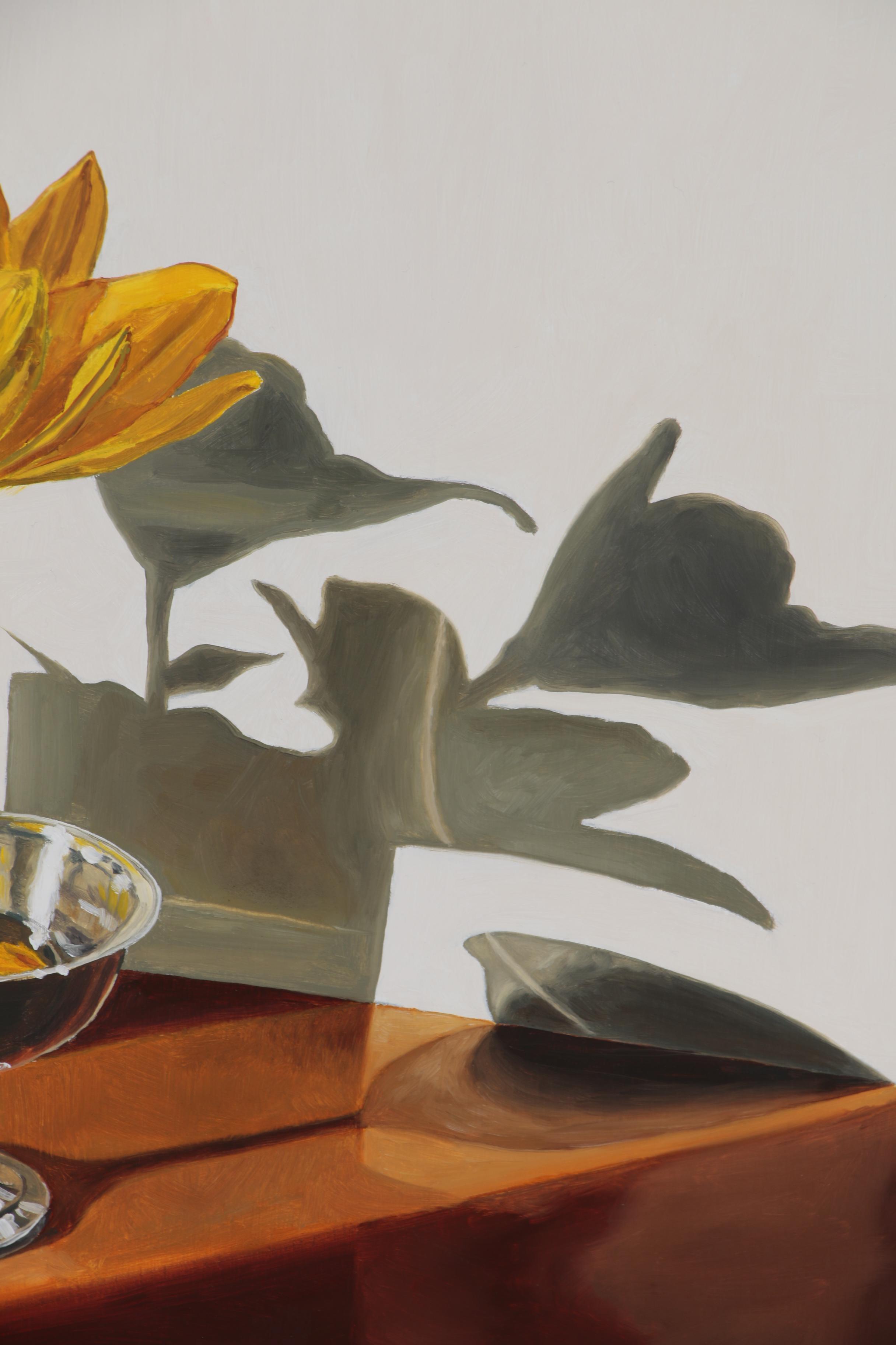 Peter Lentini Still Life Oil Painting "Three Lilies"