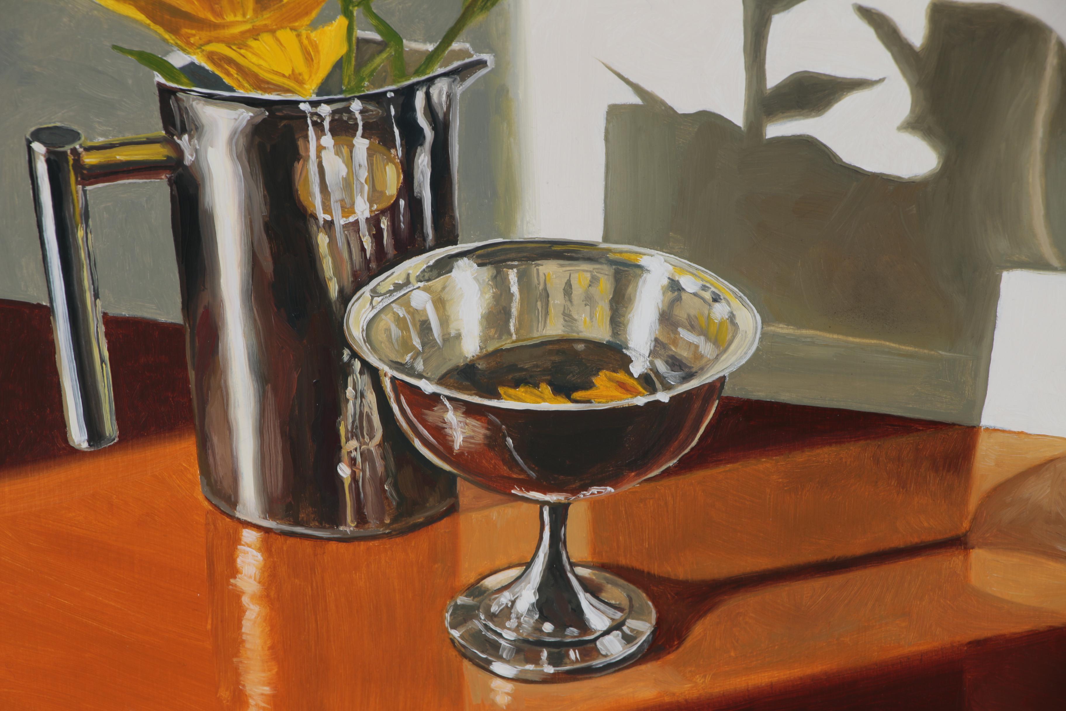 Peter Lentini Still Life Oil Painting "Three Lilies"