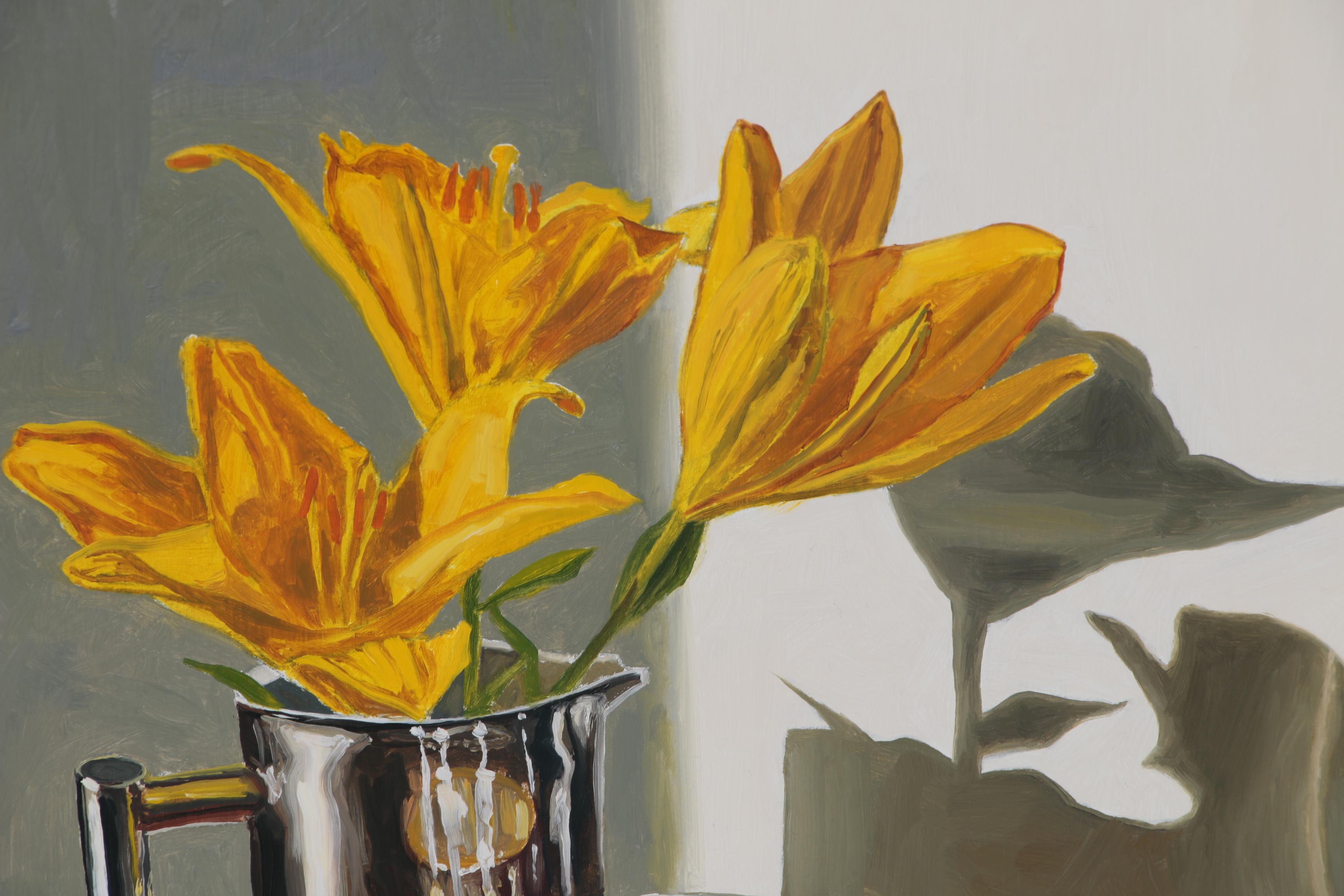 Peter Lentini Still Life Oil Painting "Three Lilies"