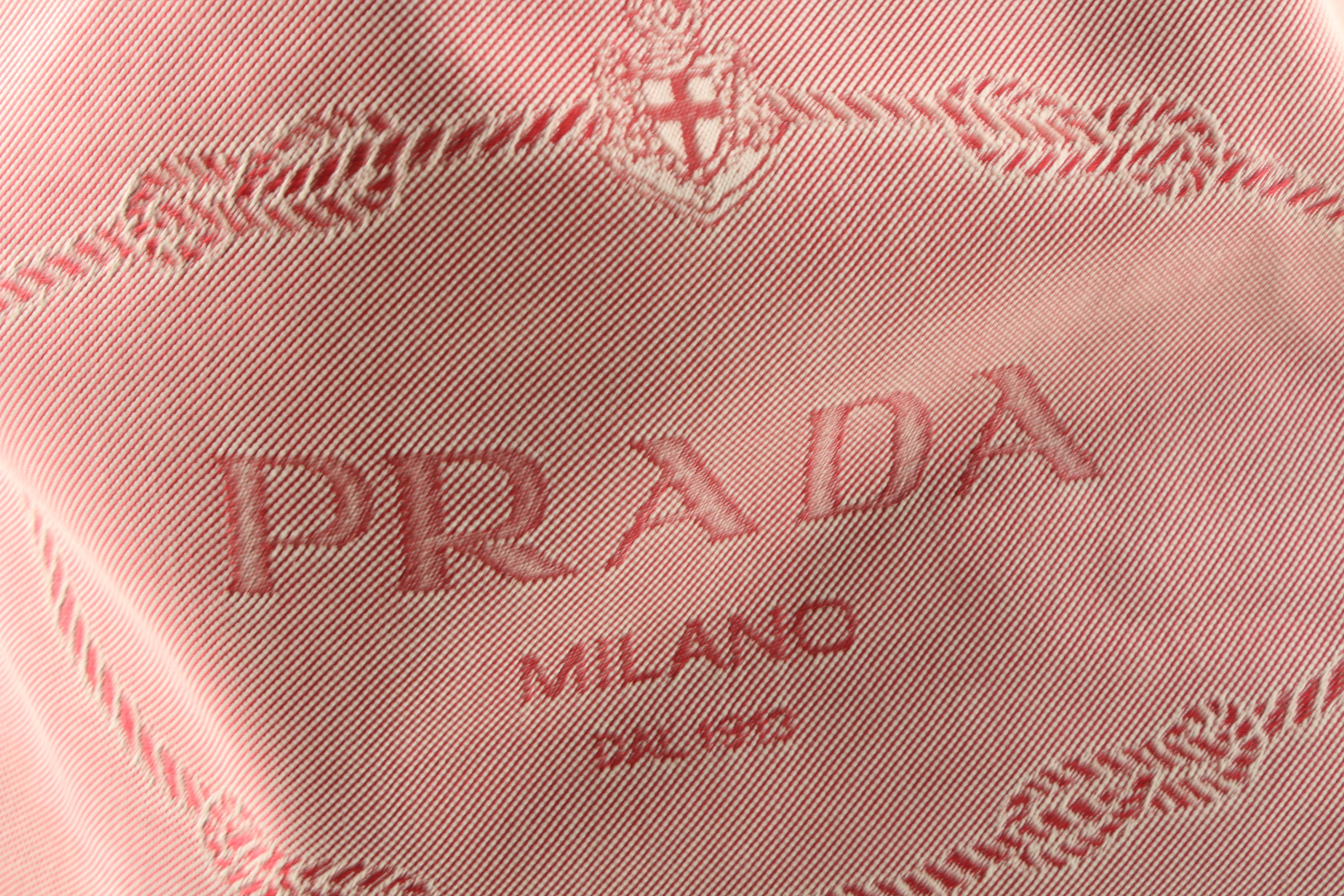 Prada Canapa Logo Garde Canvas and Leather Hobo Bag