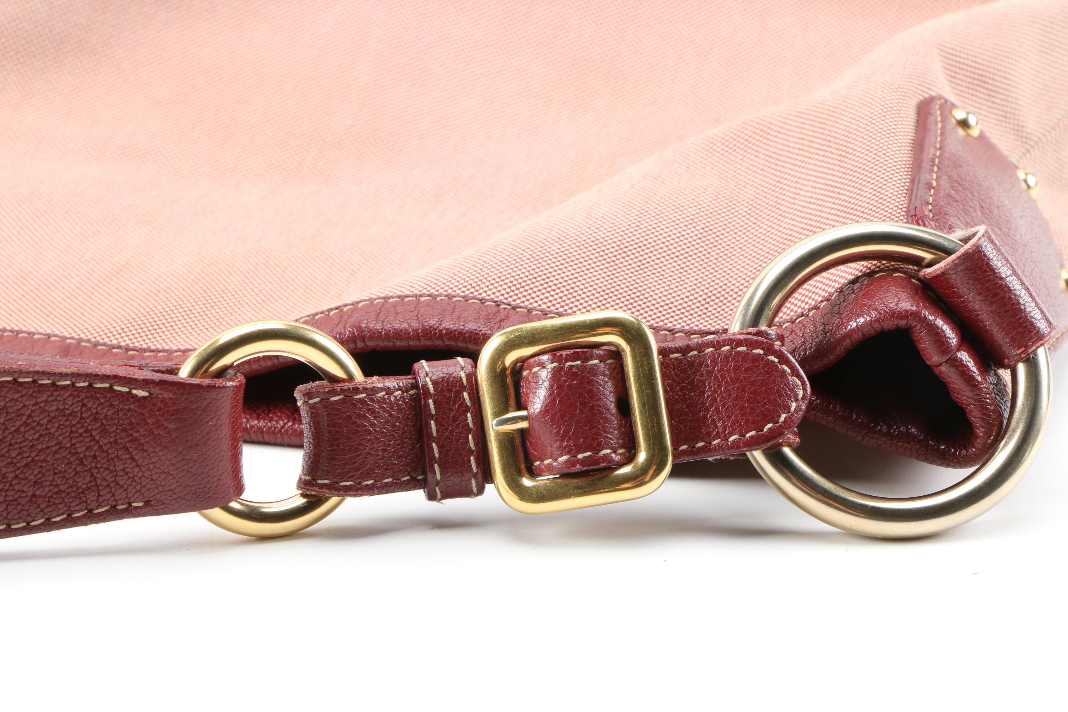 Prada Canapa Logo Garde Canvas and Leather Hobo Bag