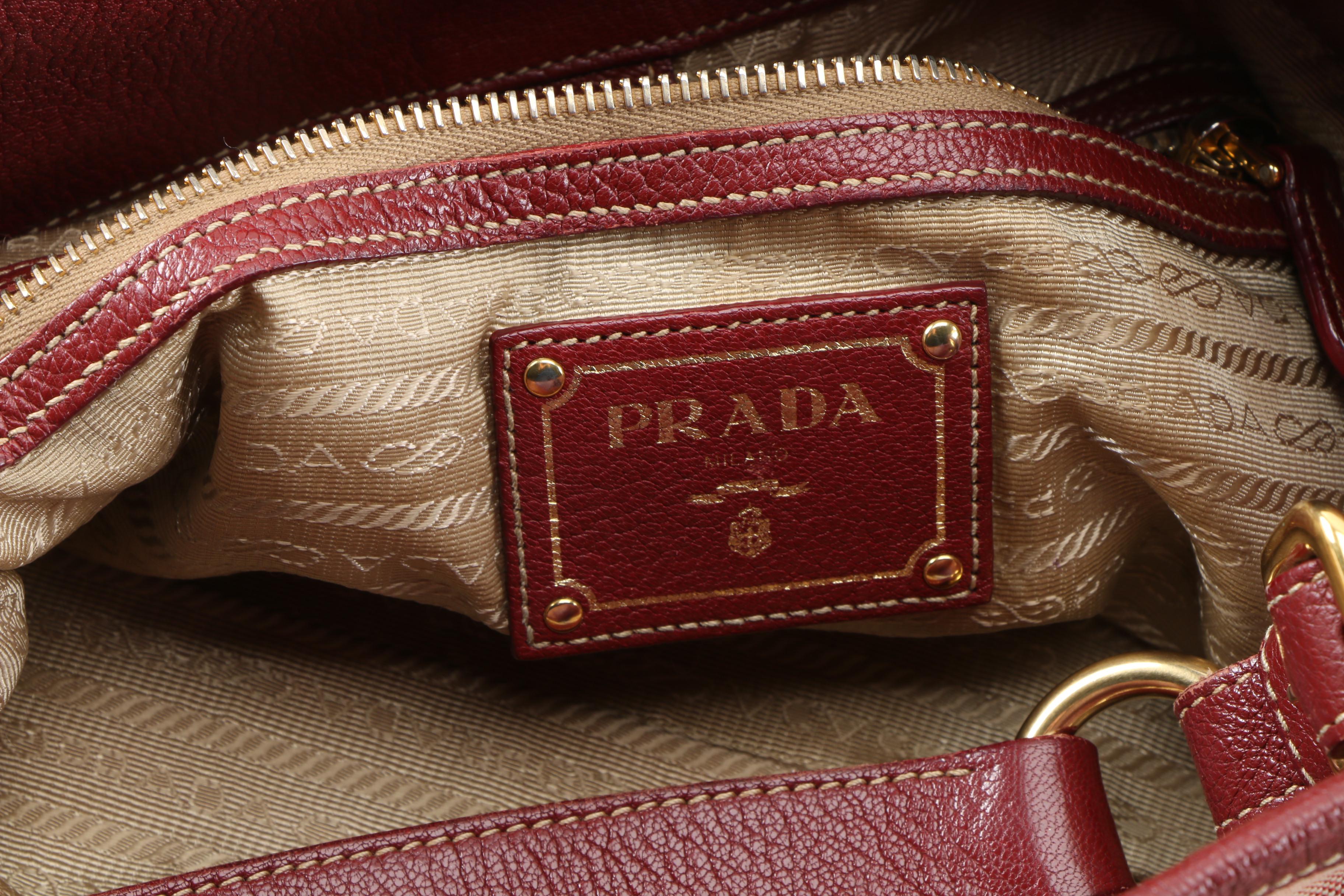 Prada Canapa Logo Garde Canvas and Leather Hobo Bag