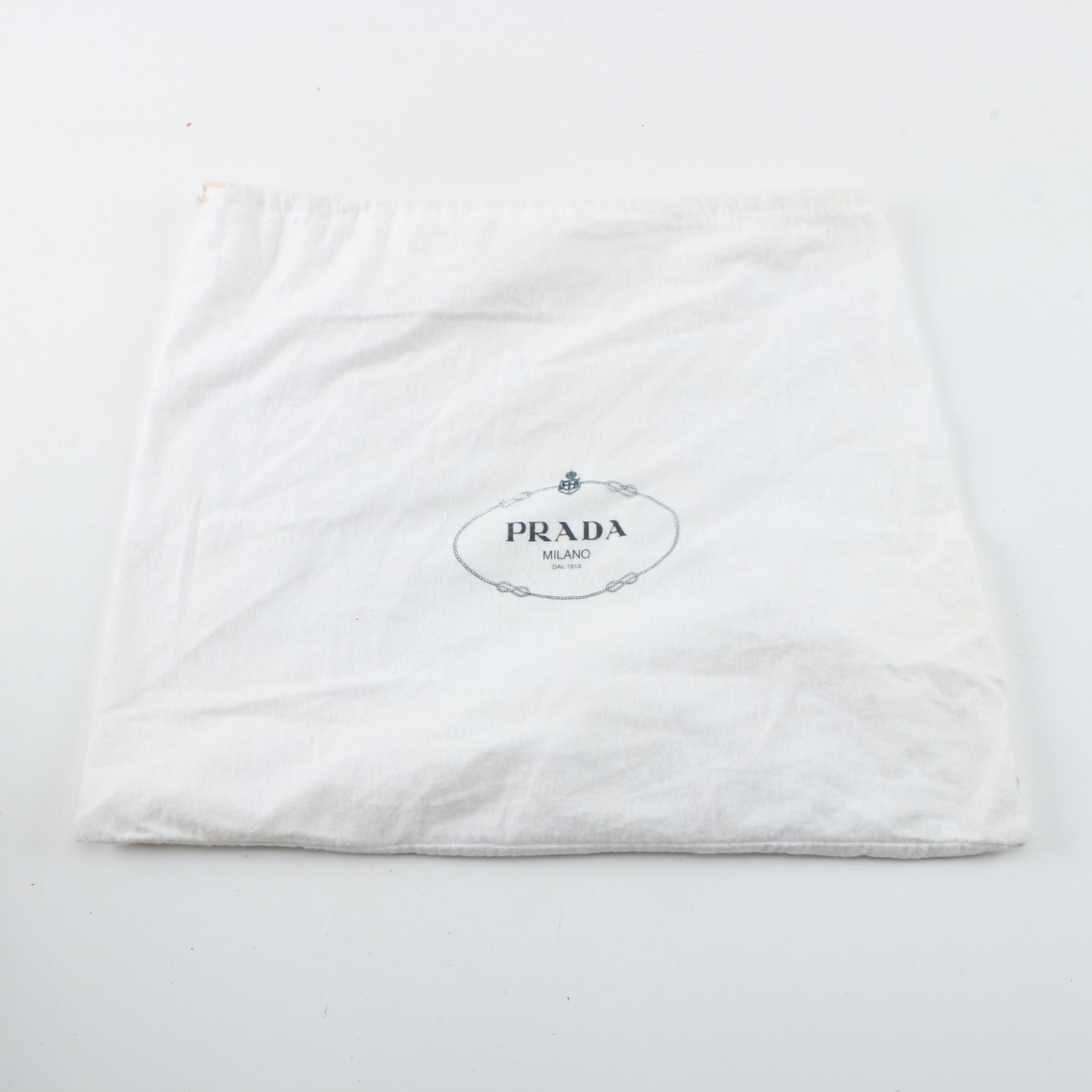 Prada Canapa Logo Garde Canvas and Leather Hobo Bag