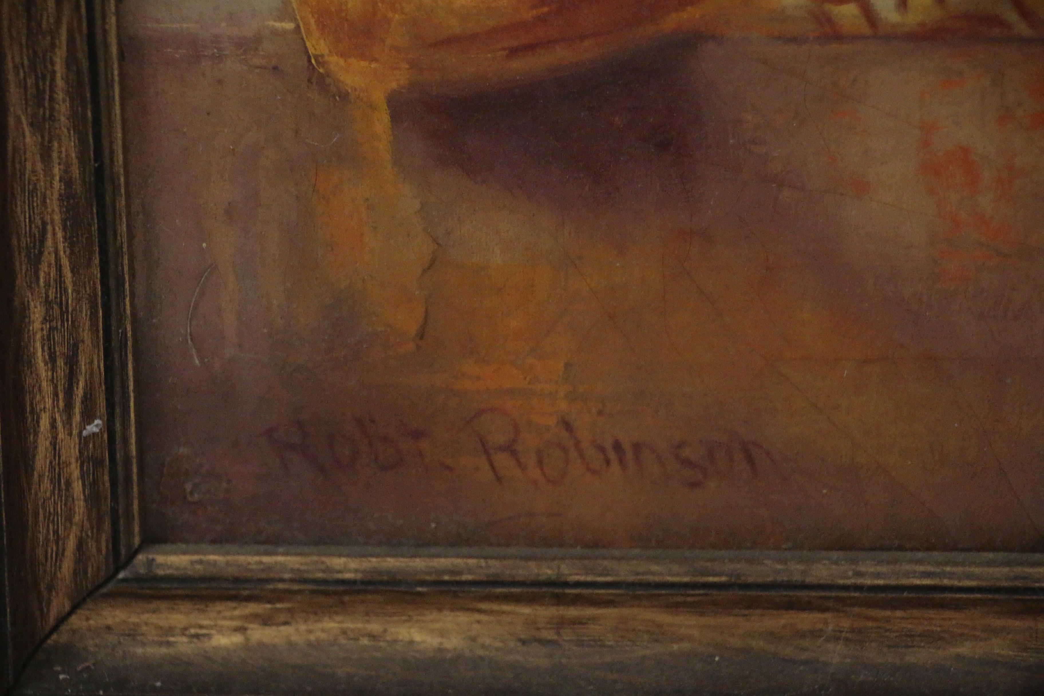 Robert Robinson Preliminary Oil Illustration with 1934 "Motor" Magazine