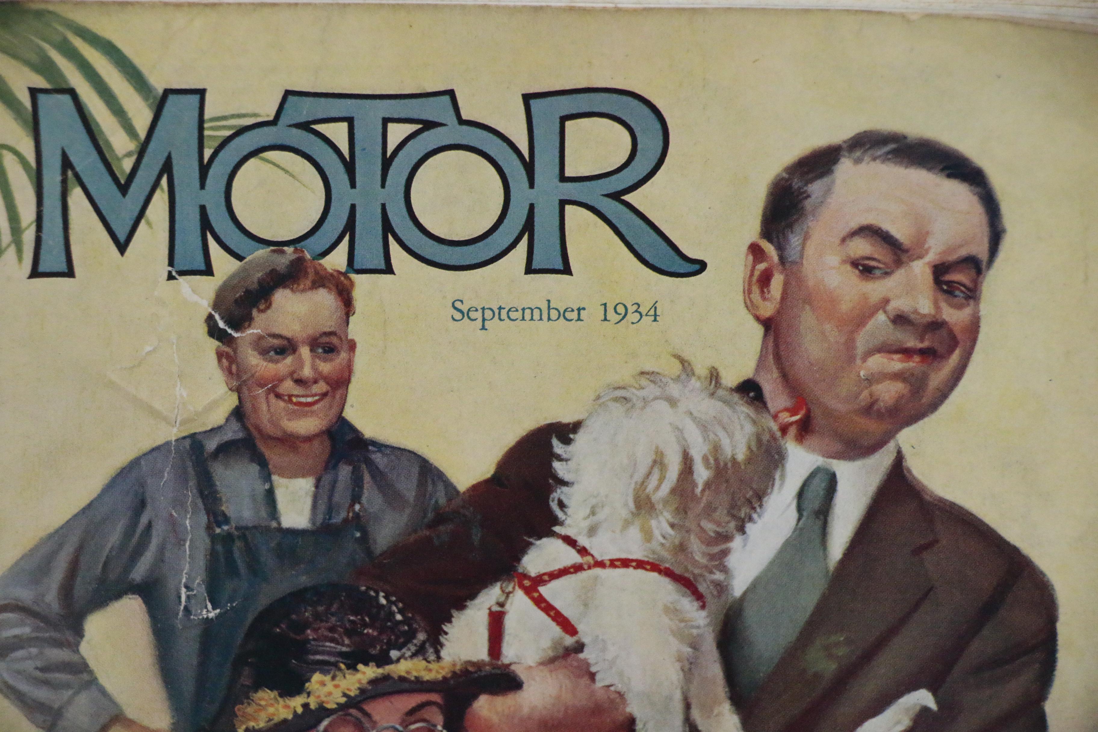 Robert Robinson Preliminary Oil Illustration with 1934 "Motor" Magazine