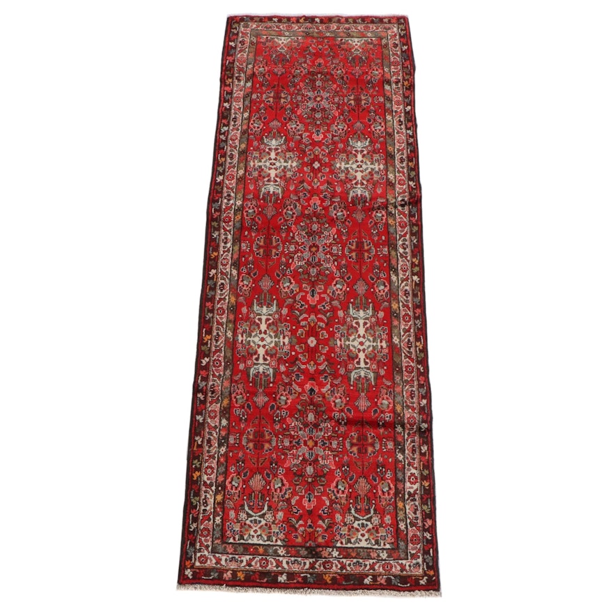 3'3 x 9'9 Hand-Knotted Persian Lilihan Wool Long Rug