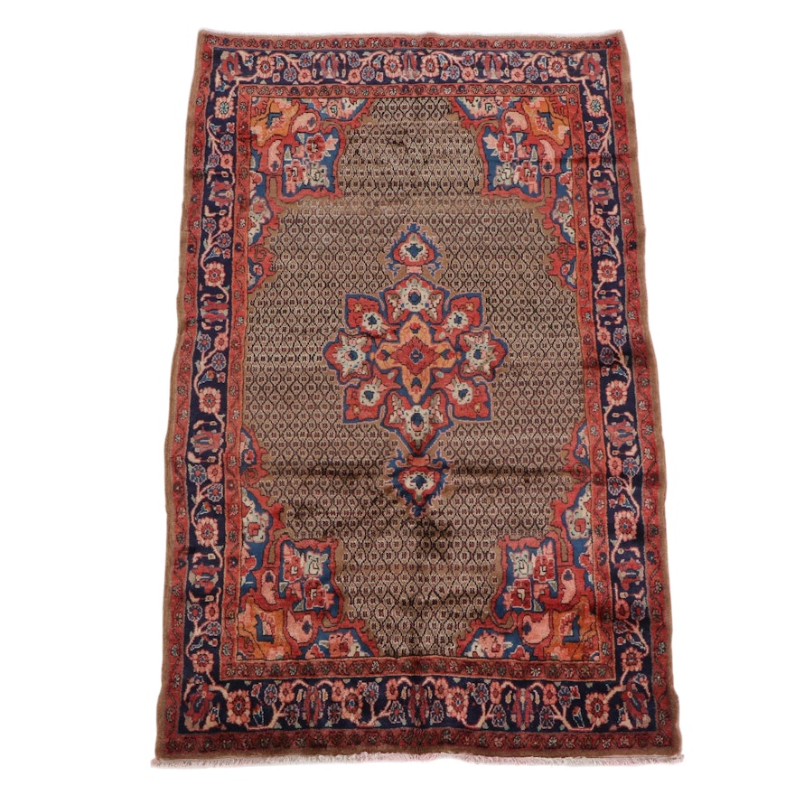 4'10 x 8'3 Hand-Knotted Persian Veramin Wool Rug