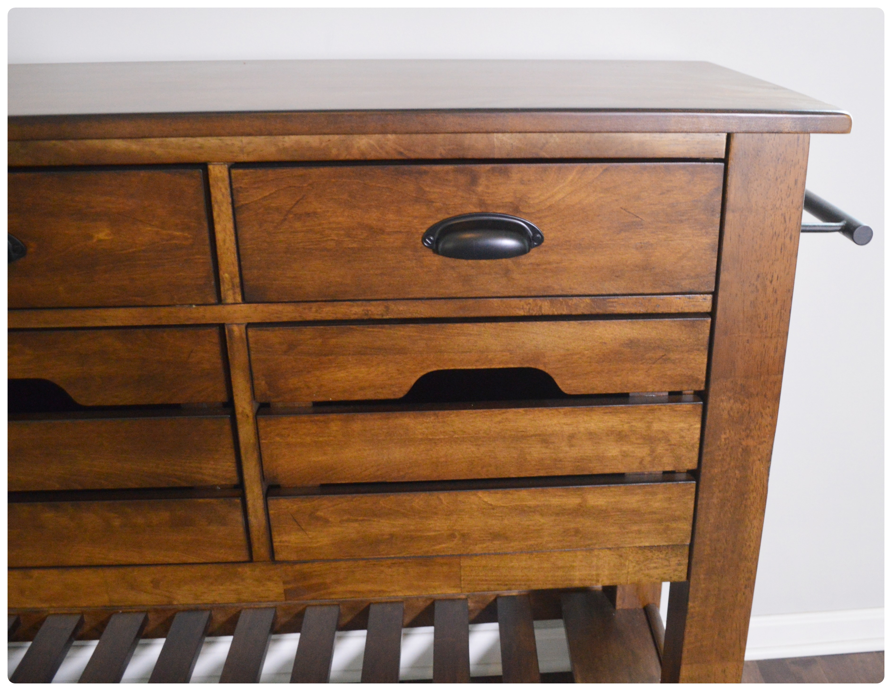 Great Veca Intl. Walnut Stained Distressed Wood Buffet