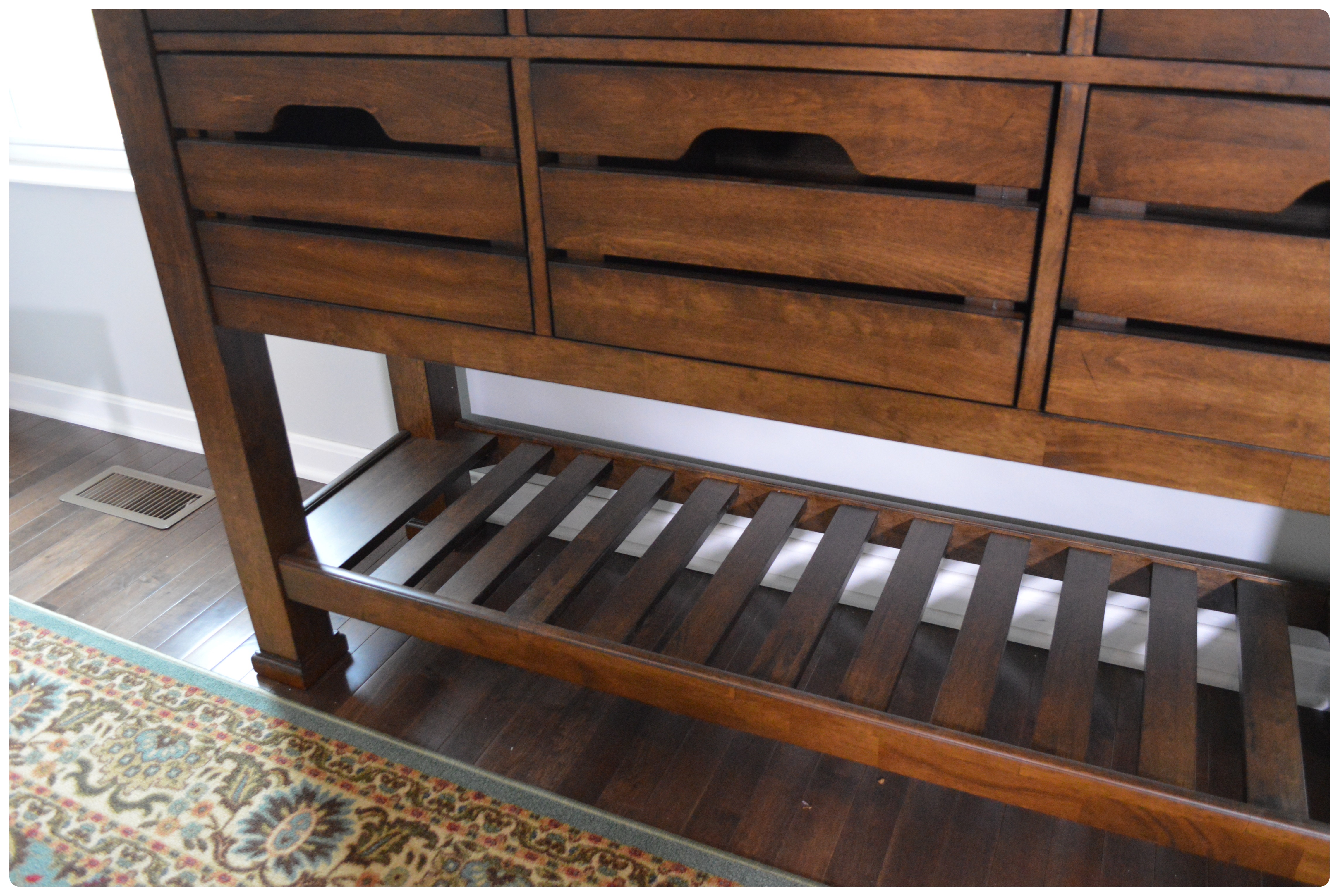 Great Veca Intl. Walnut Stained Distressed Wood Buffet