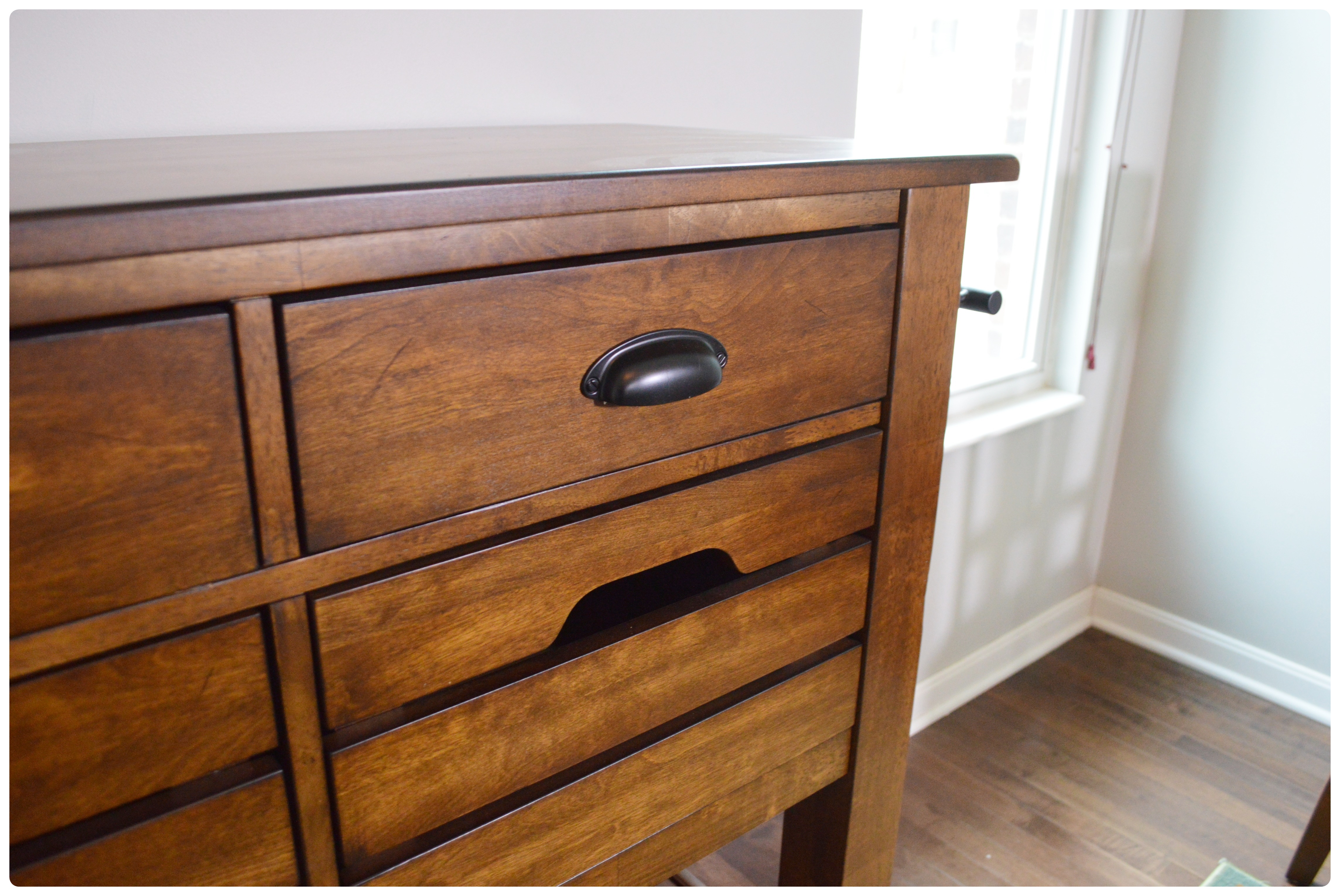 Great Veca Intl. Walnut Stained Distressed Wood Buffet