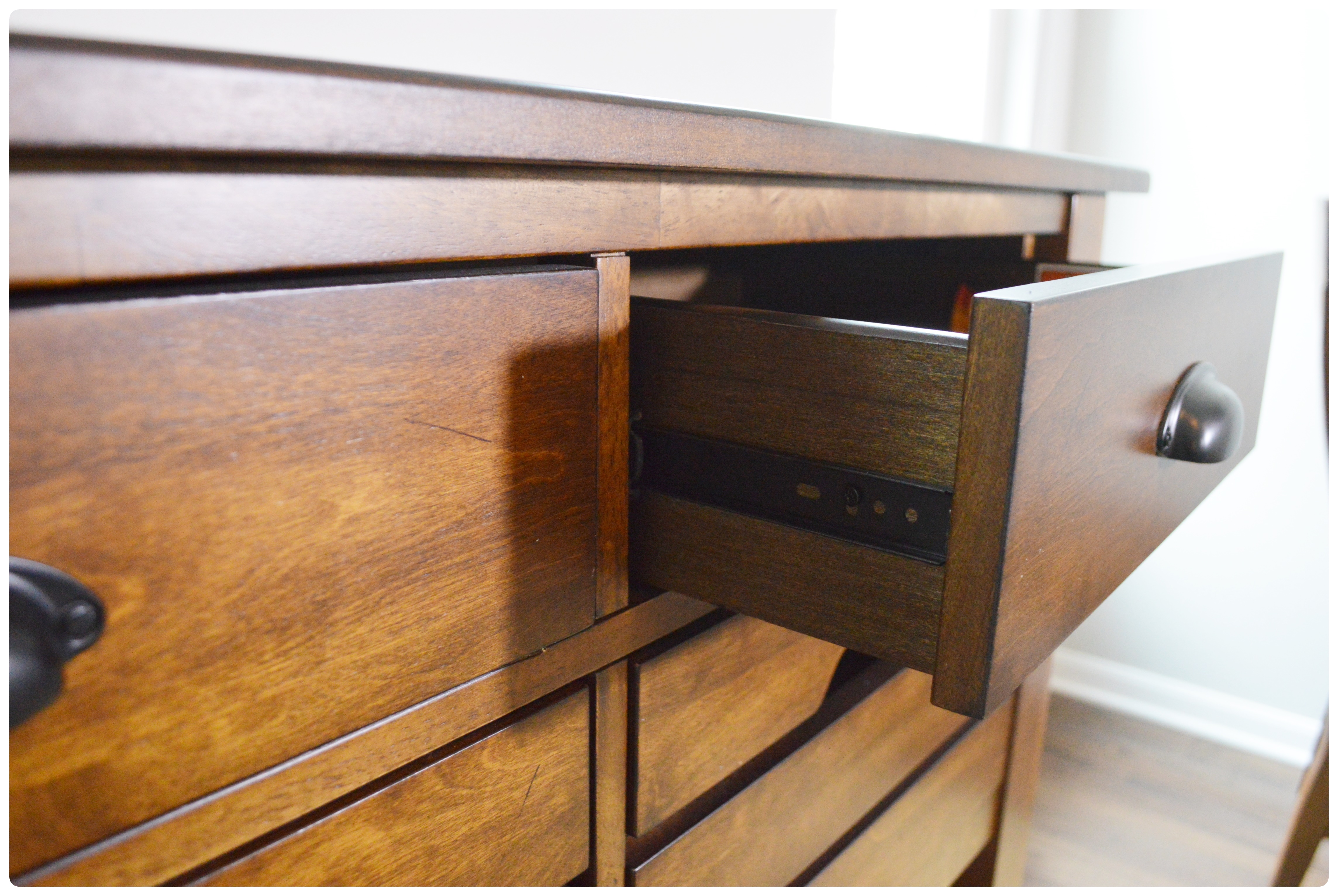 Great Veca Intl. Walnut Stained Distressed Wood Buffet